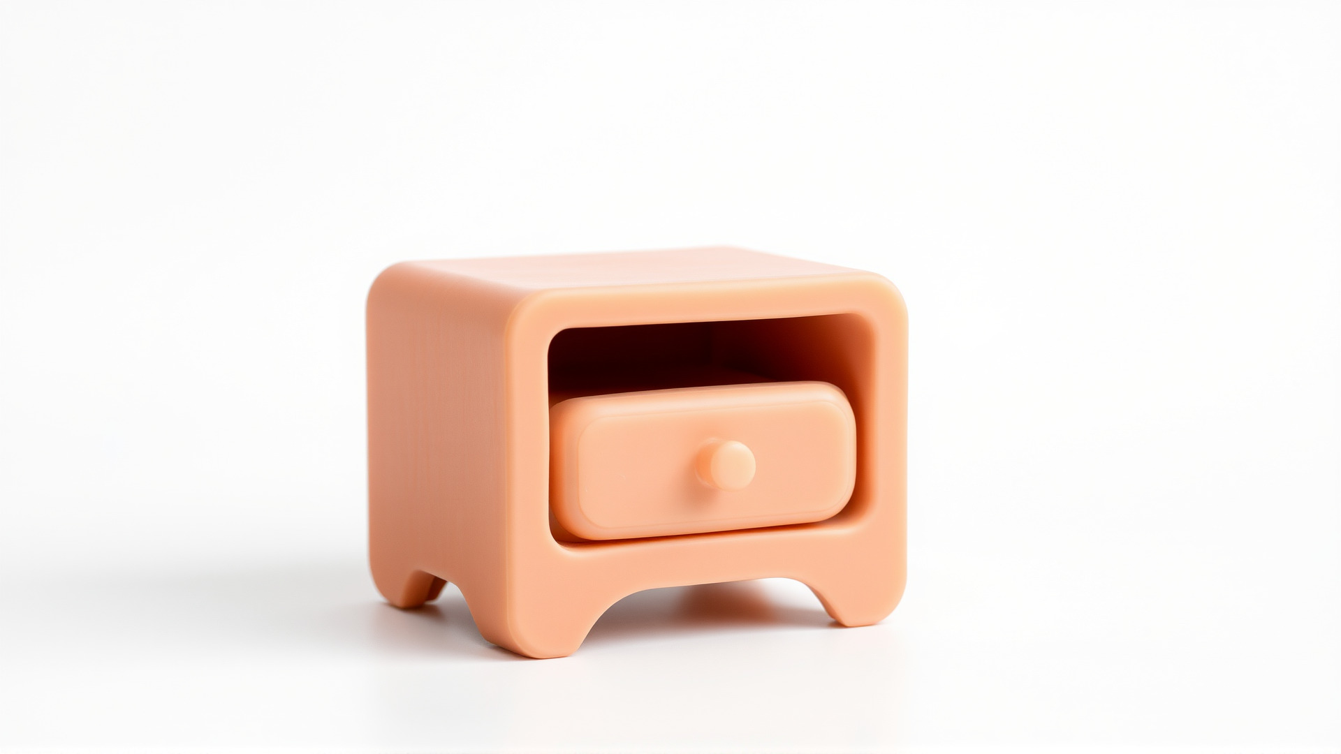 Playful Miniature Curved-Edge Nightstand 3D Model Low-poly 3D model_3