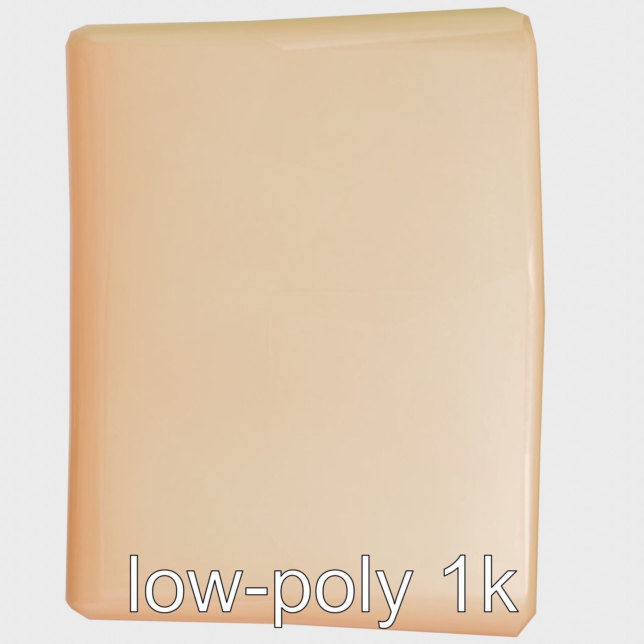 Playful Miniature Curved-Edge Nightstand 3D Model Low-poly 3D model_25