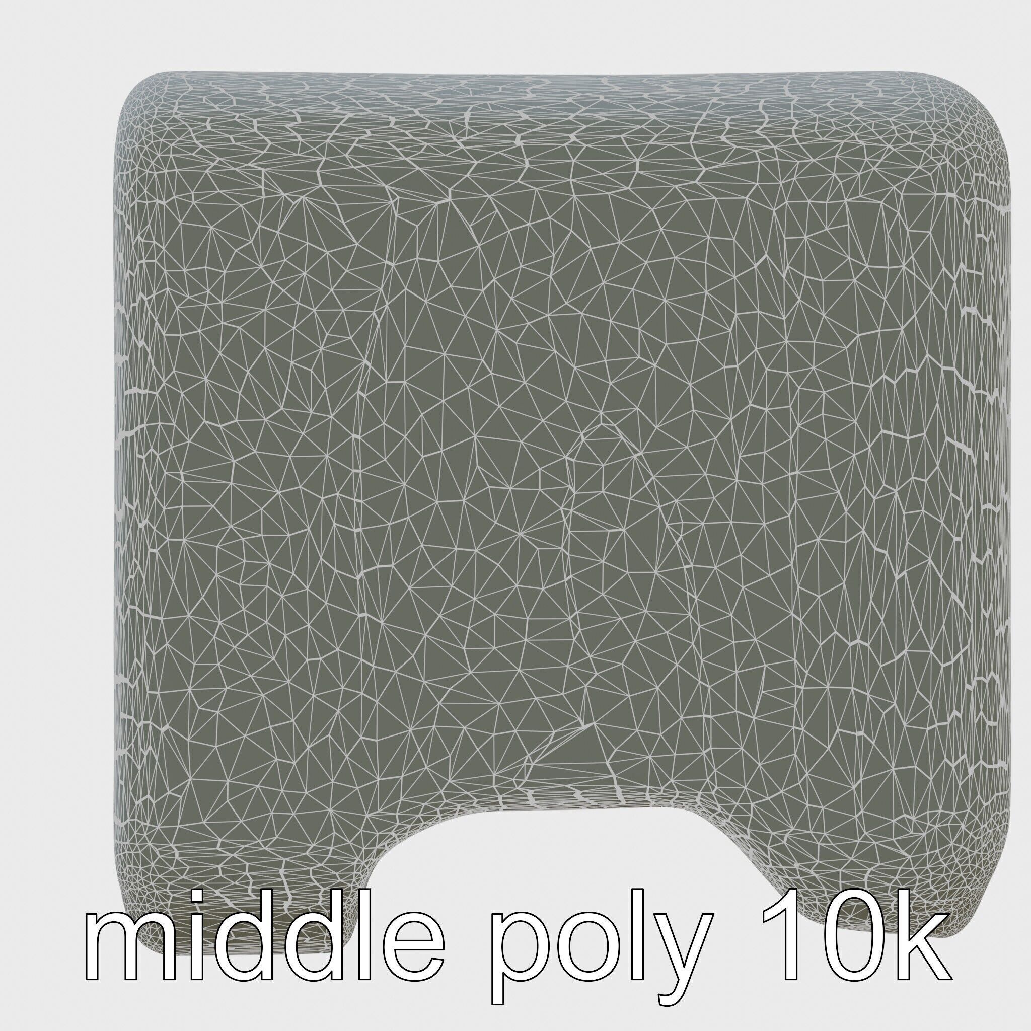 Playful Miniature Curved-Edge Nightstand 3D Model Low-poly 3D model_8