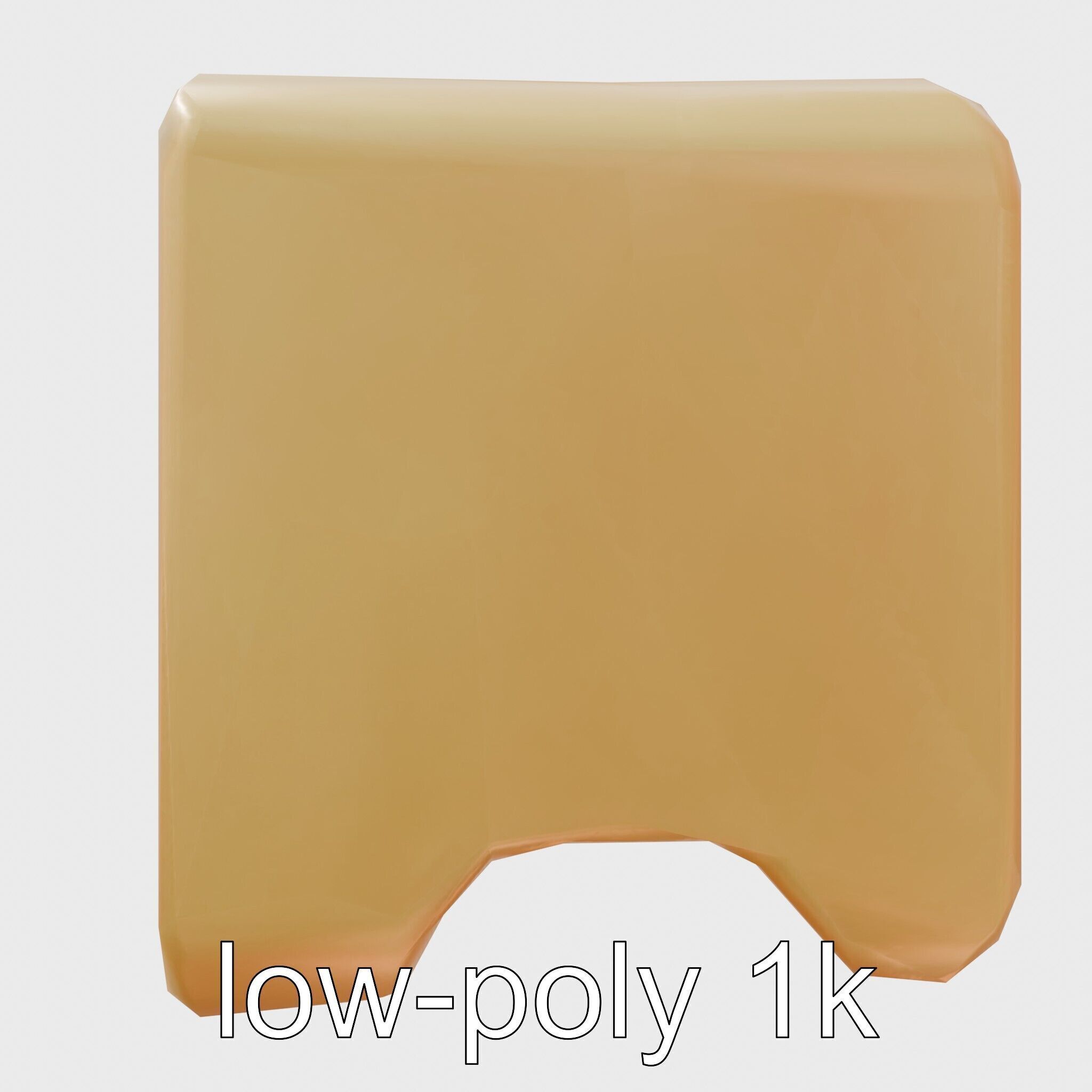 Playful Miniature Curved-Edge Nightstand 3D Model Low-poly 3D model_19