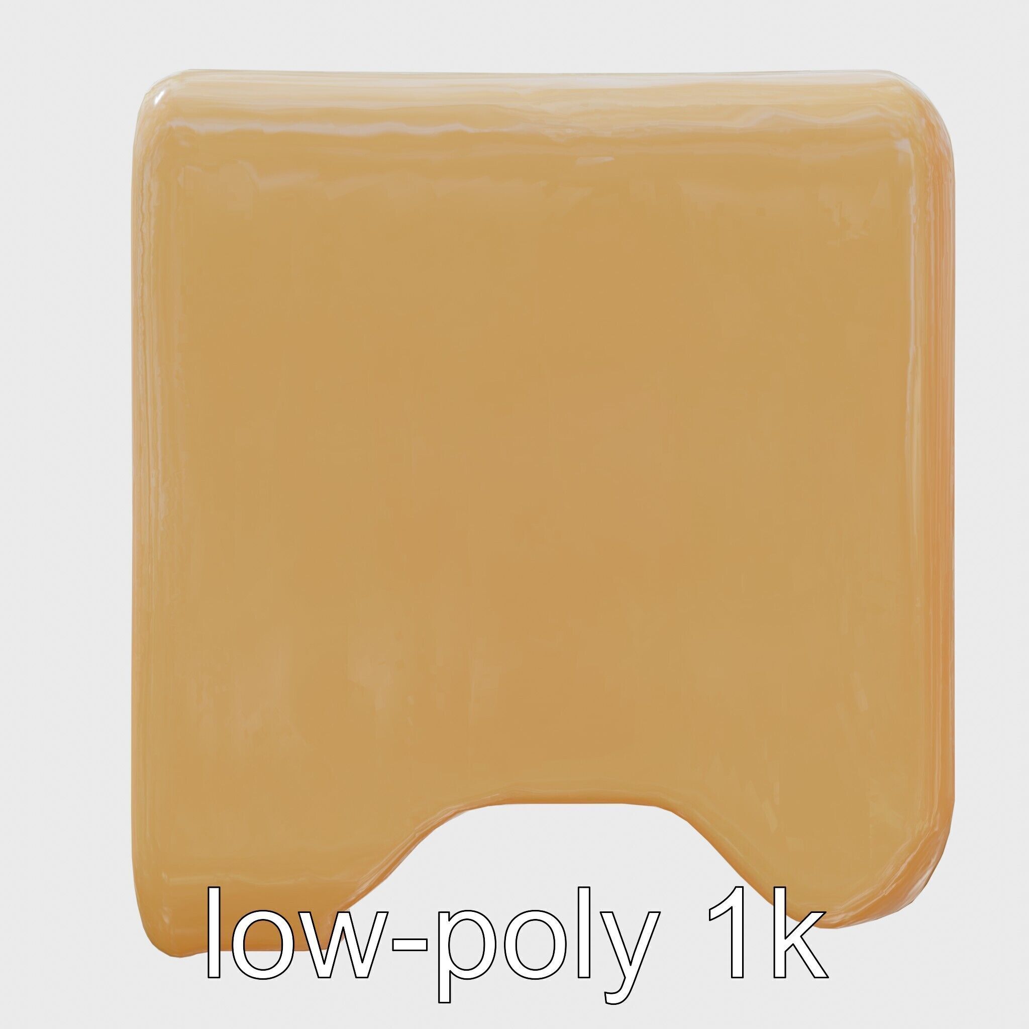 Playful Miniature Curved-Edge Nightstand 3D Model Low-poly 3D model_10