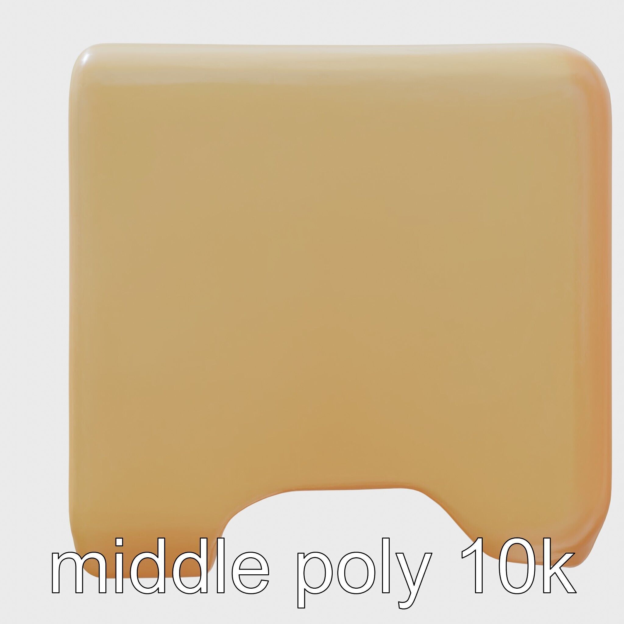 Playful Miniature Curved-Edge Nightstand 3D Model Low-poly 3D model_24