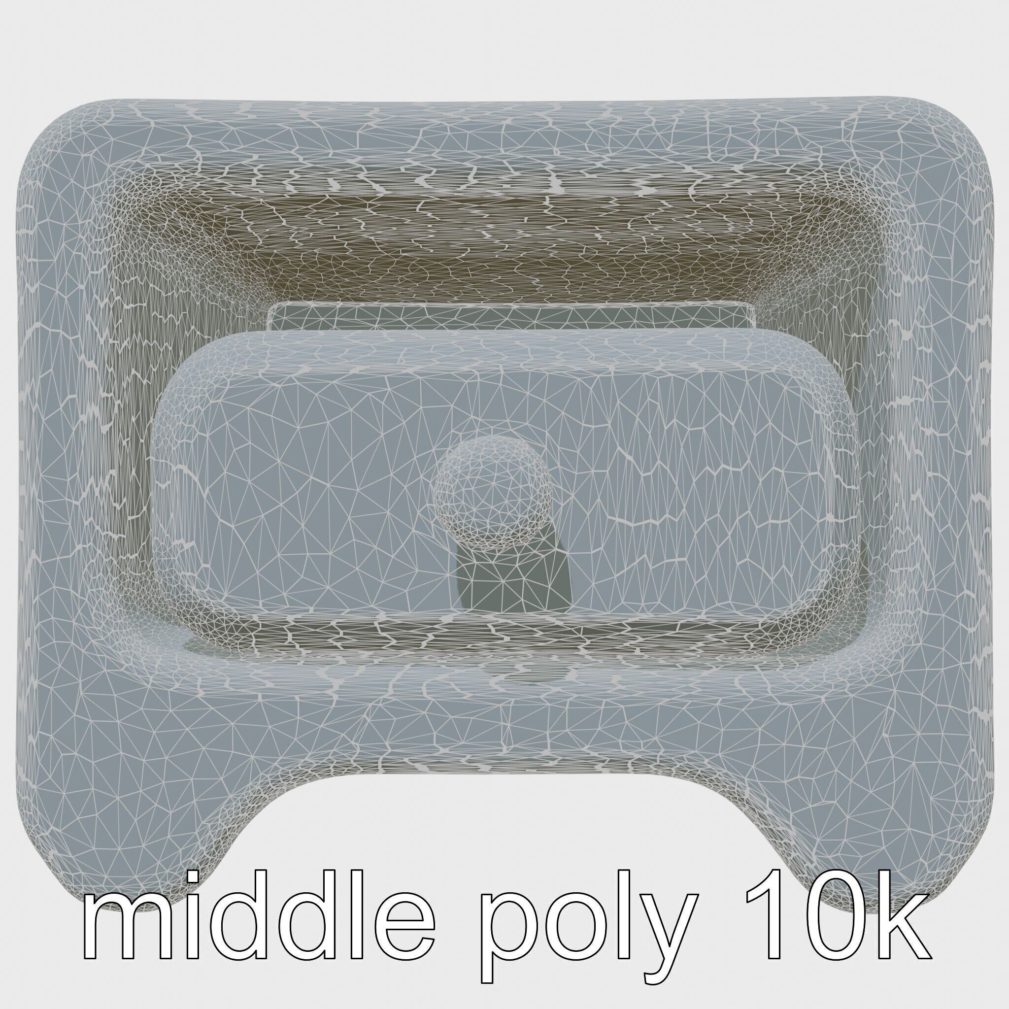 Playful Miniature Curved-Edge Nightstand 3D Model Low-poly 3D model_18