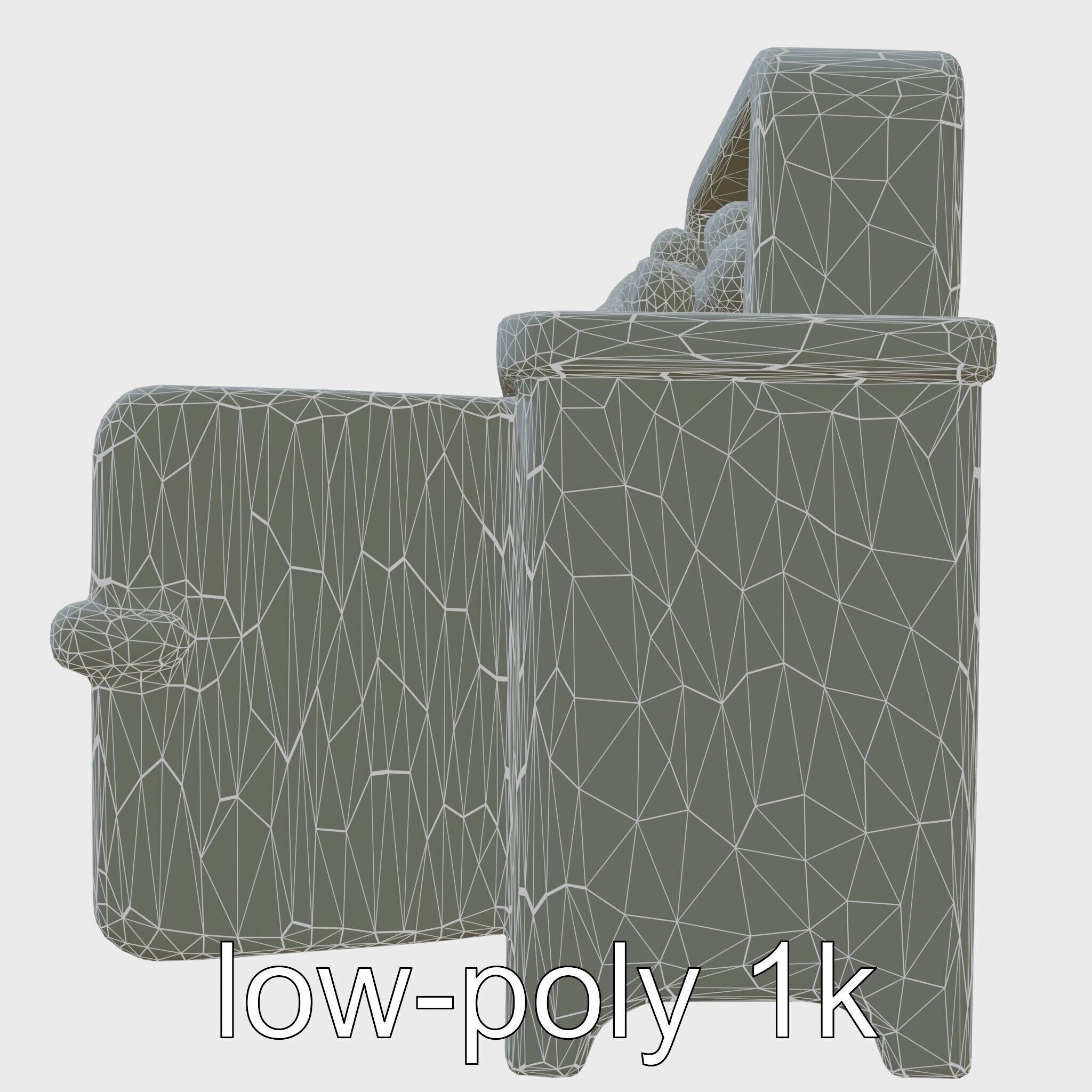 Playful Kitchen Cabinet with Rounded Doors Low-poly 3D model_25