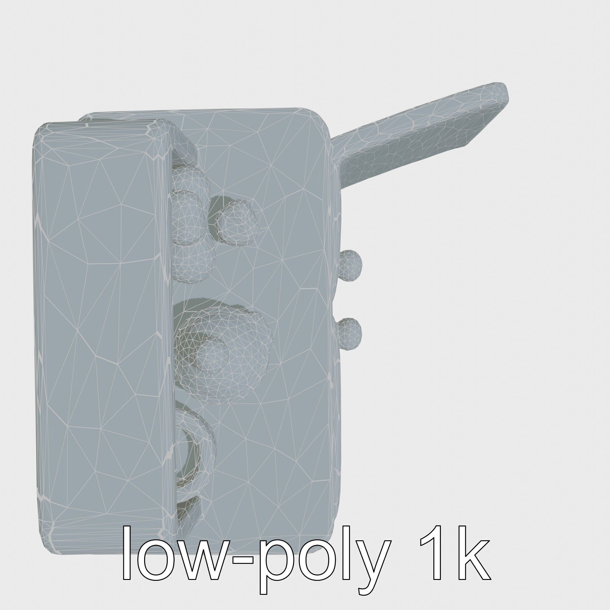 Playful Kitchen Cabinet with Rounded Doors Low-poly 3D model_18