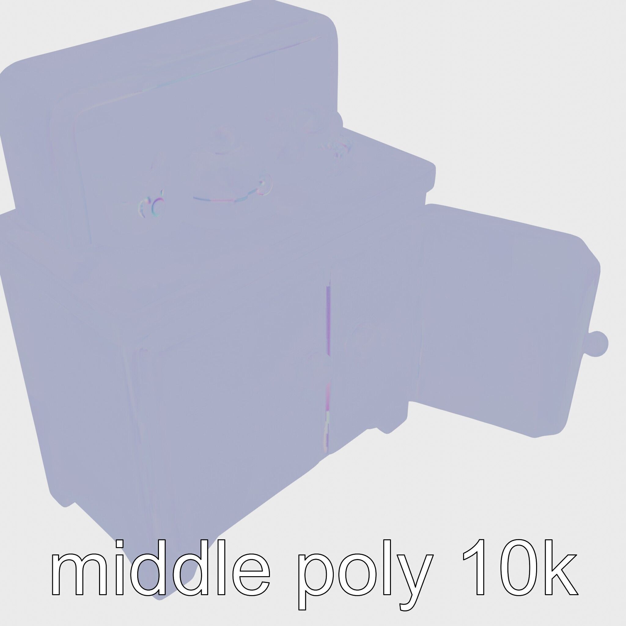 Playful Kitchen Cabinet with Rounded Doors Low-poly 3D model_28