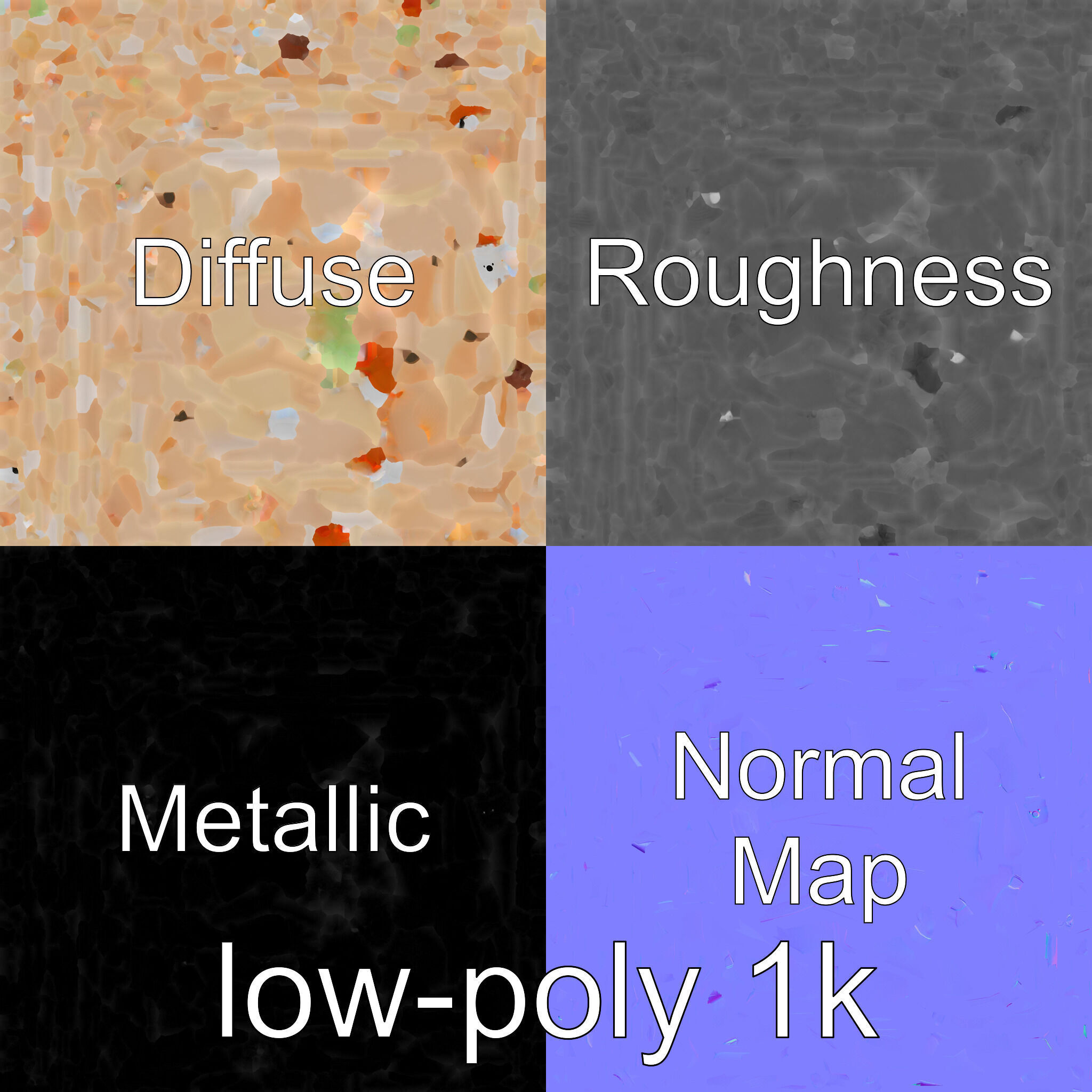 Playful Kitchen Cabinet with Rounded Doors Low-poly 3D model_29