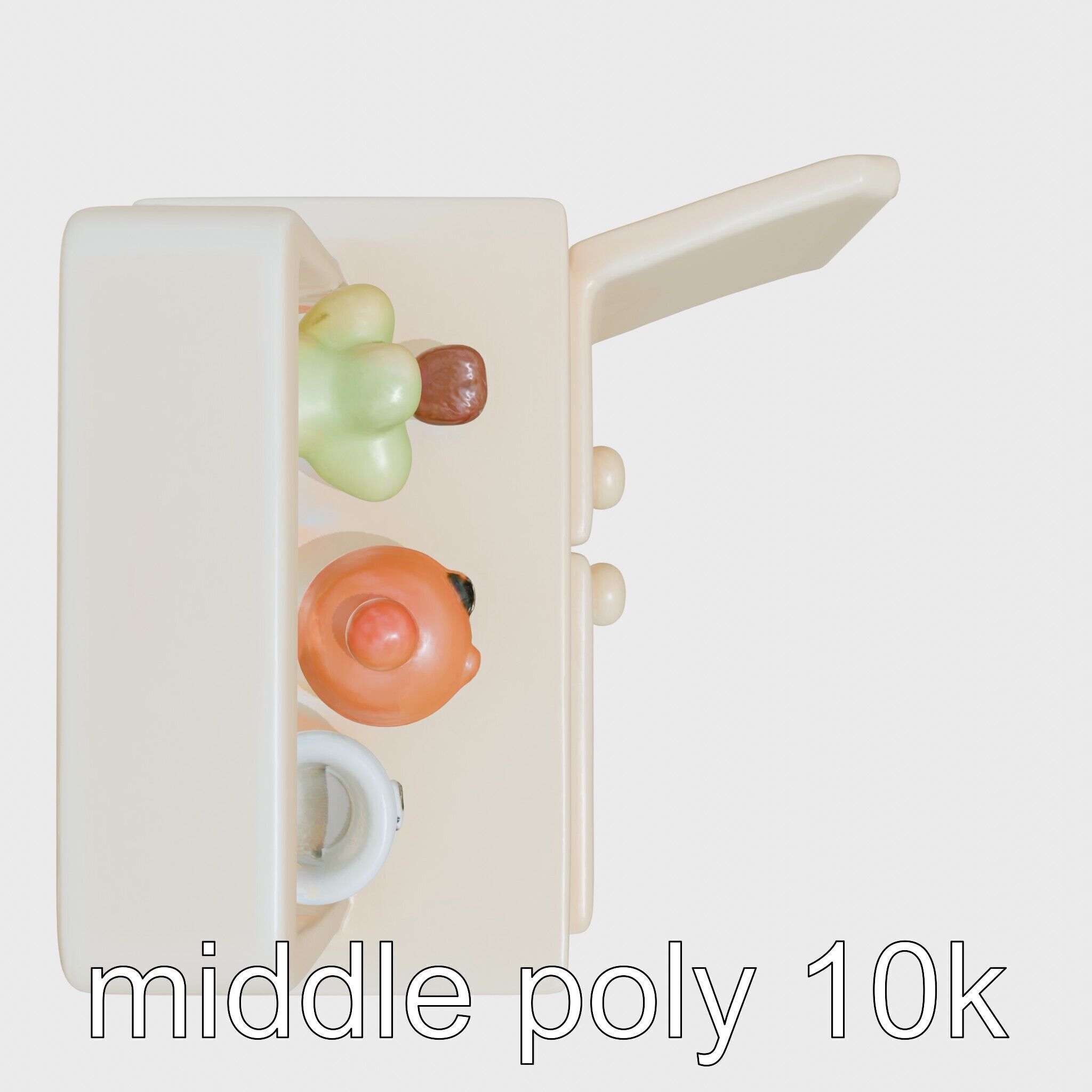 Playful Kitchen Cabinet with Rounded Doors Low-poly 3D model_26