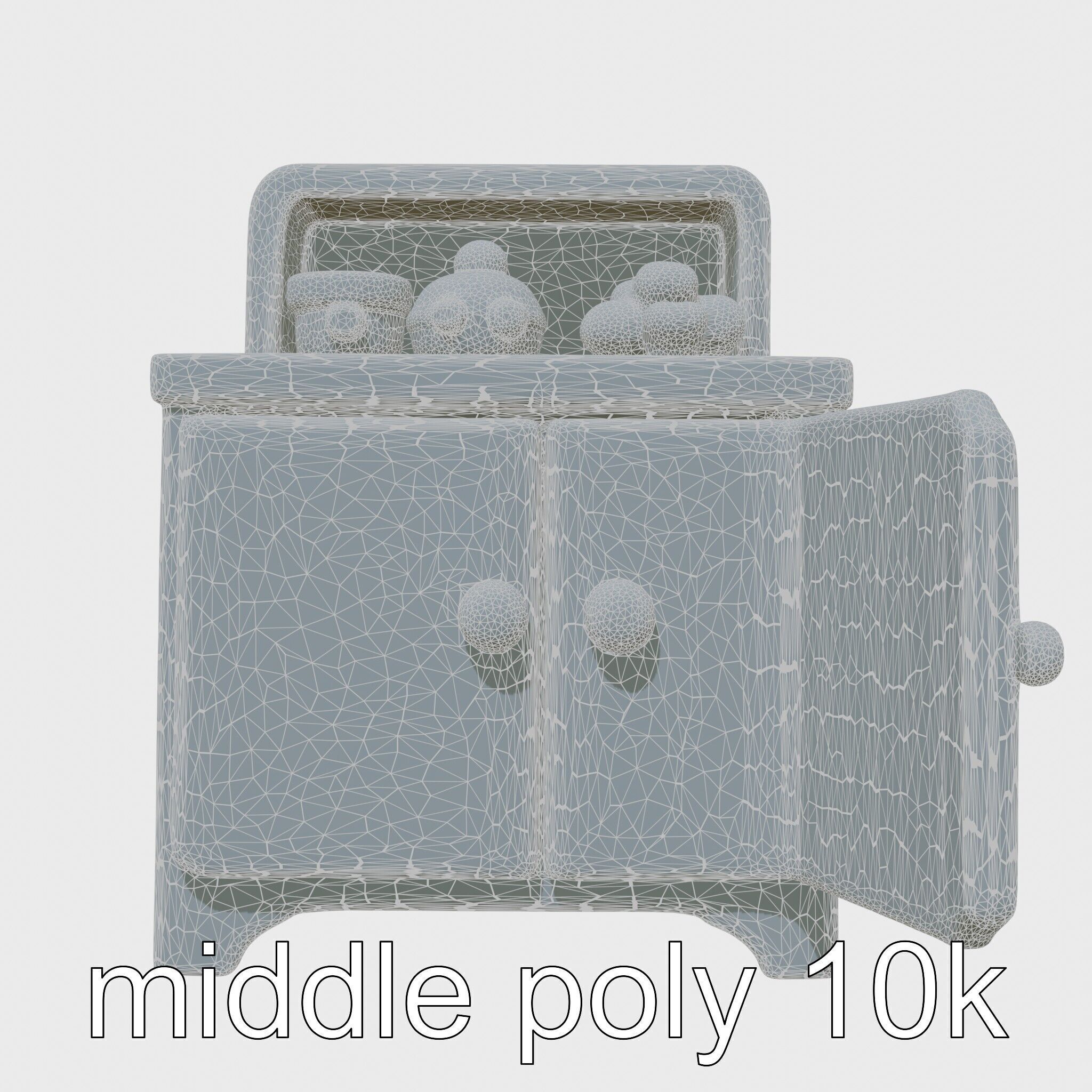 Playful Kitchen Cabinet with Rounded Doors Low-poly 3D model_23