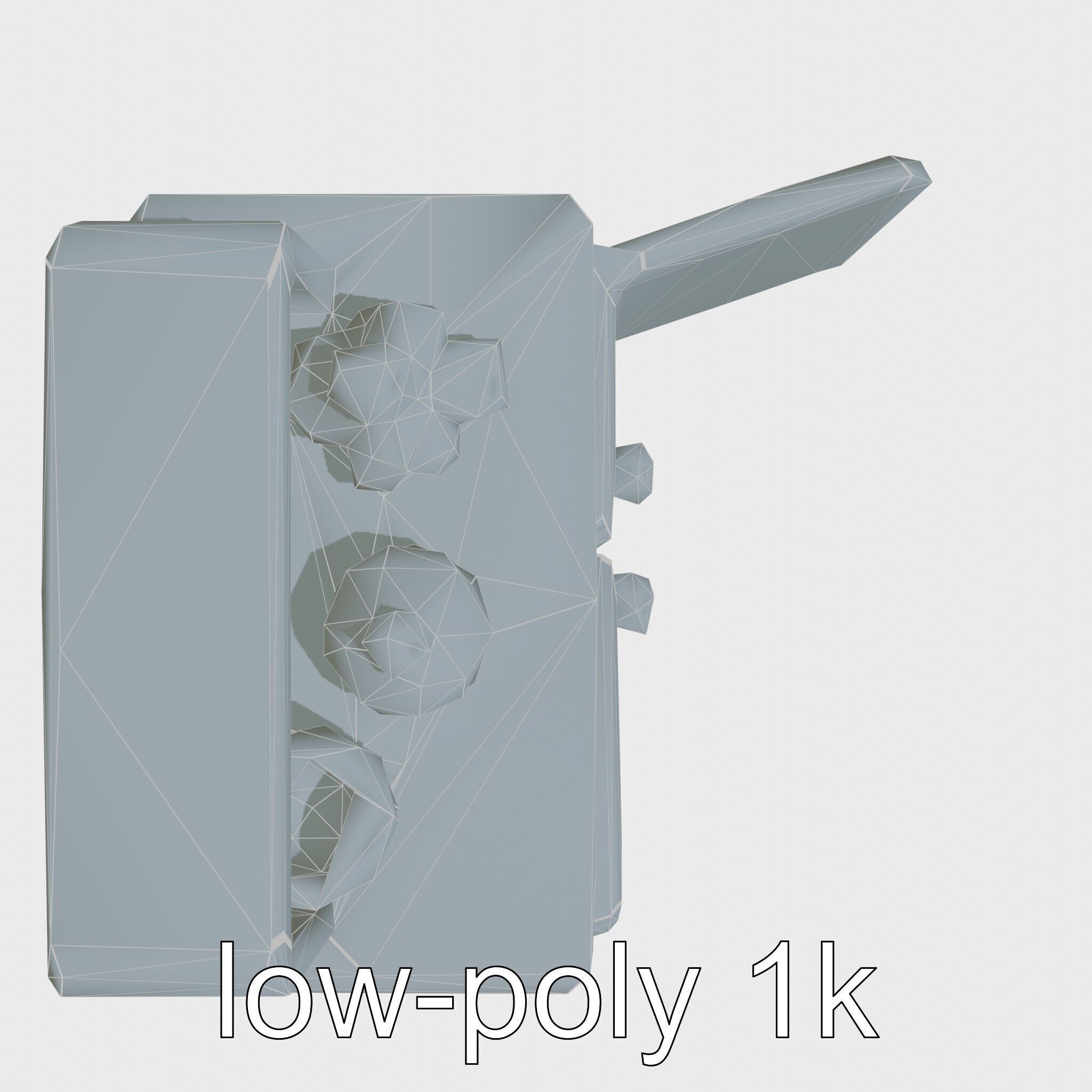 Playful Kitchen Cabinet with Rounded Doors Low-poly 3D model_10