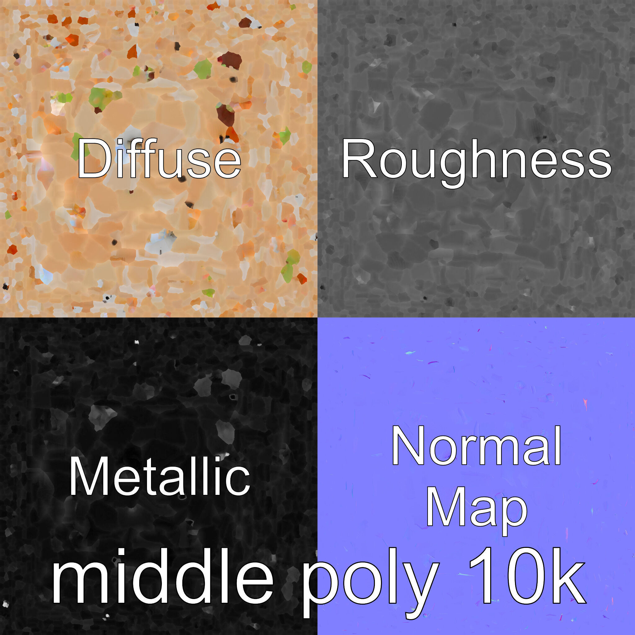 Playful Kitchen Cabinet with Rounded Doors Low-poly 3D model_3