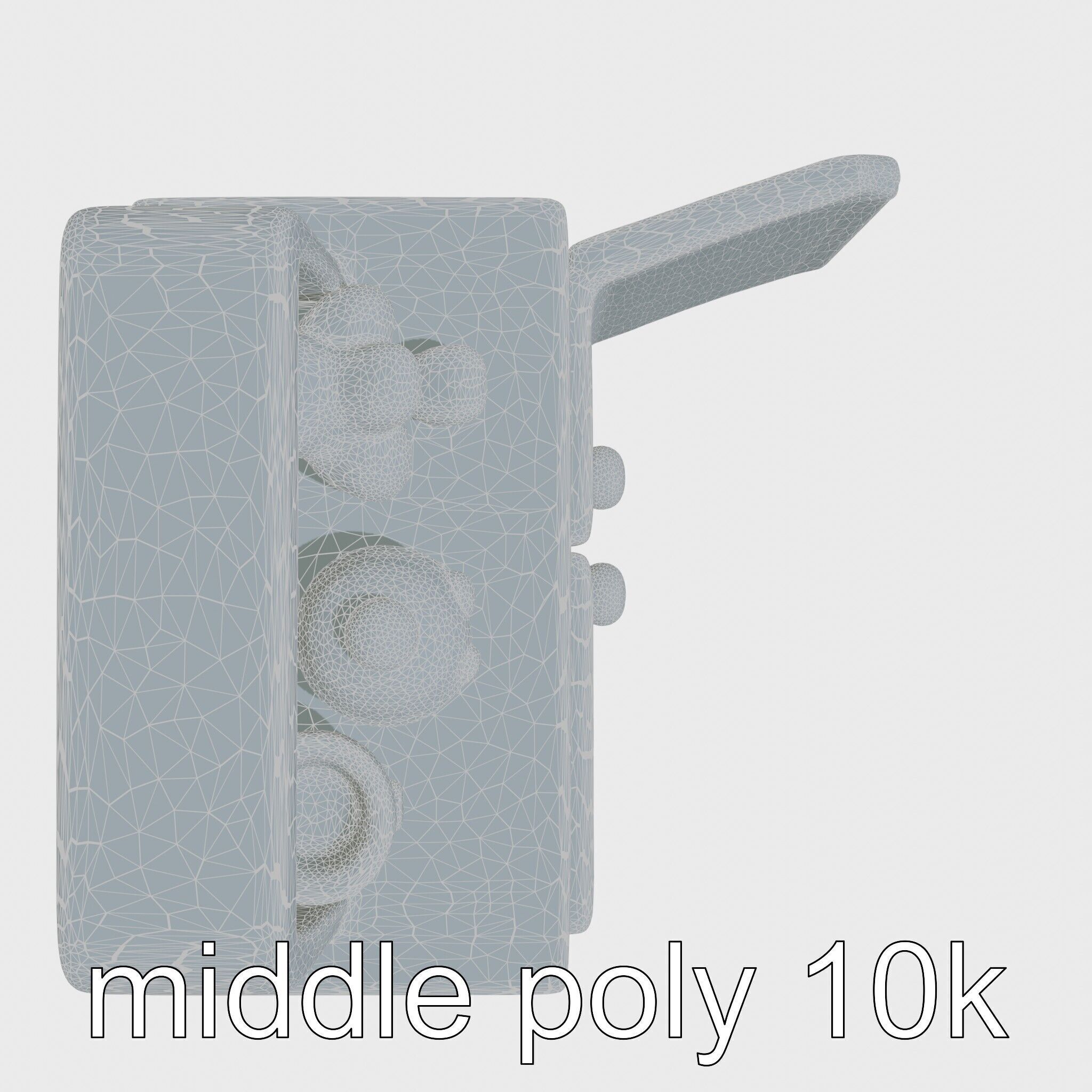 Playful Kitchen Cabinet with Rounded Doors Low-poly 3D model_9