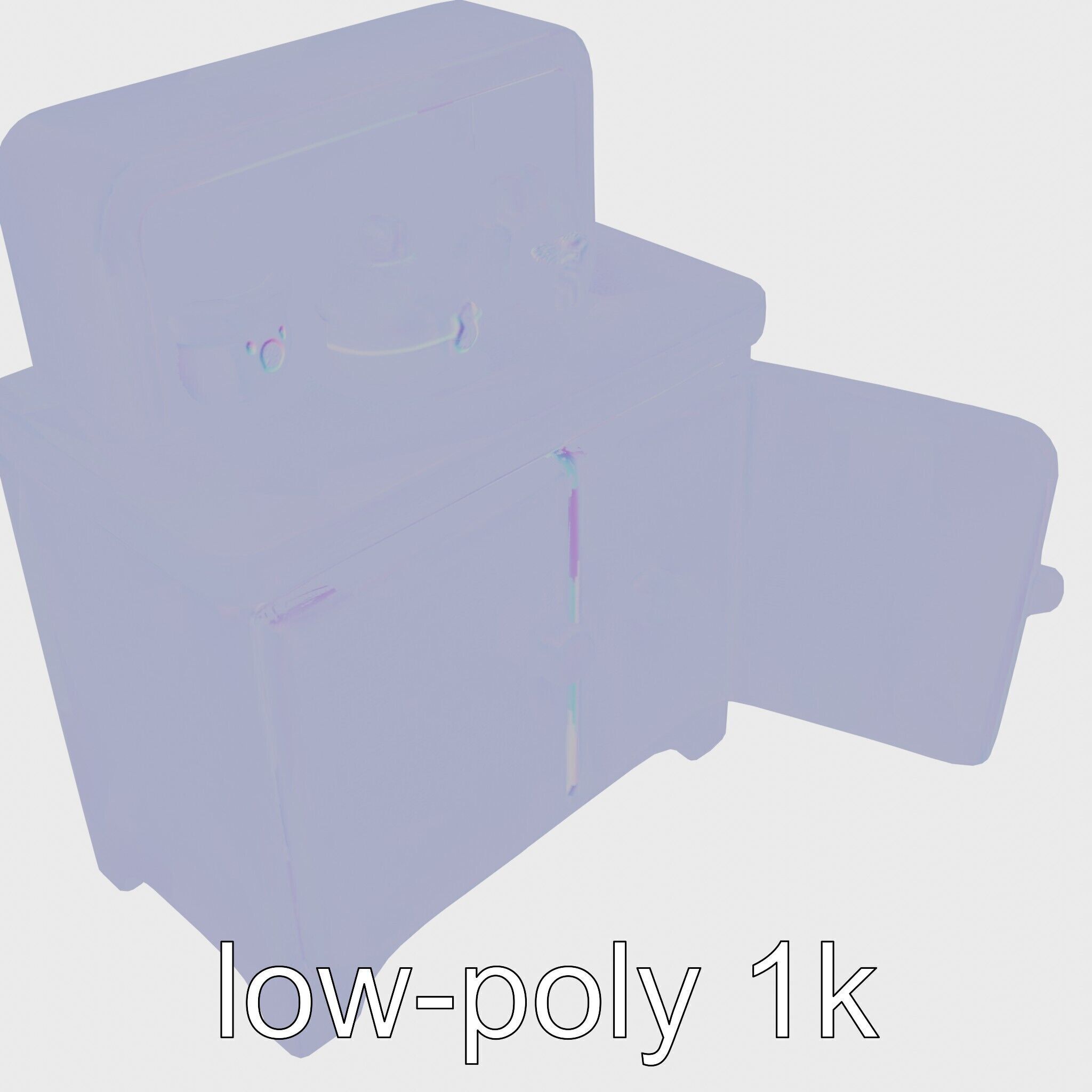 Playful Kitchen Cabinet with Rounded Doors Low-poly 3D model_8