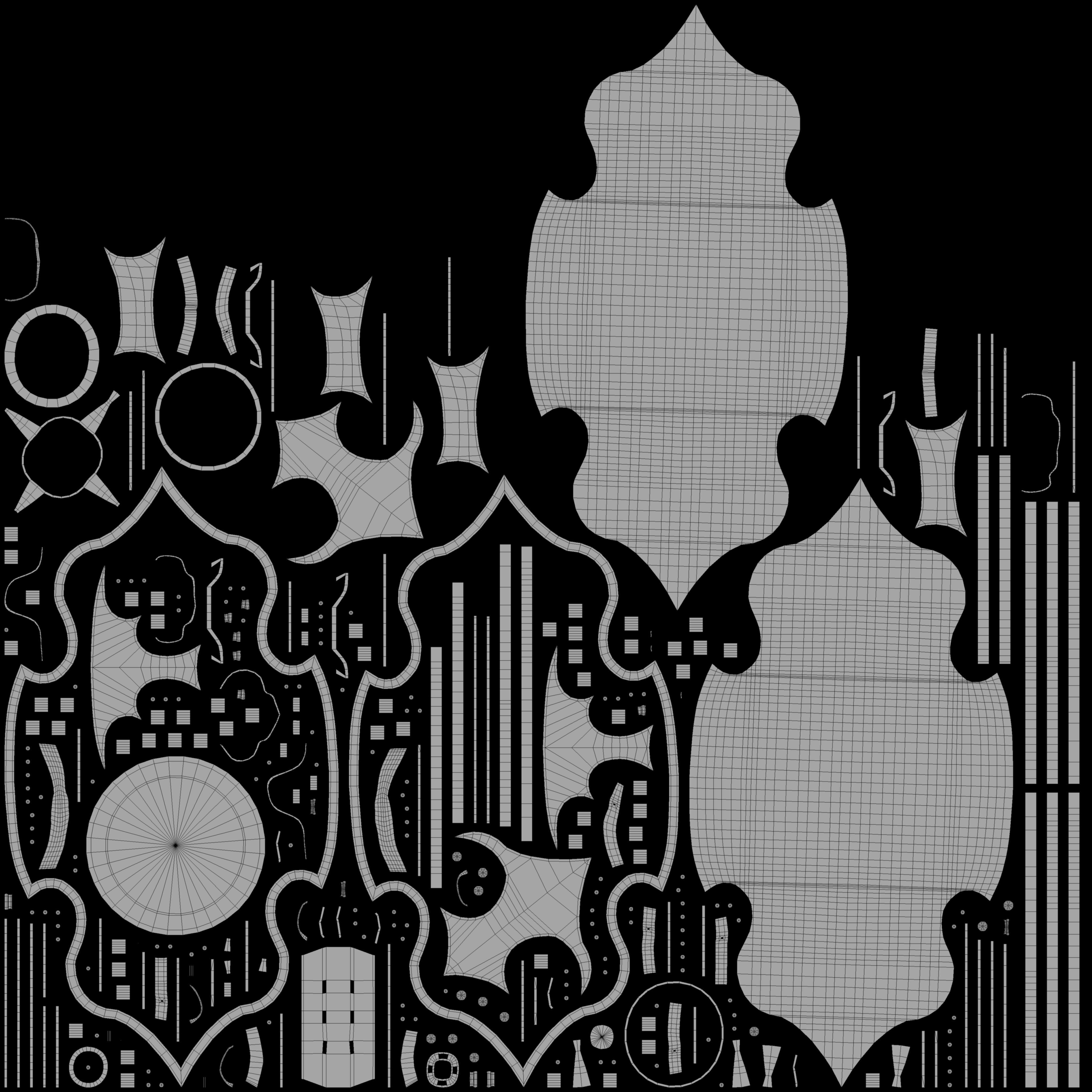 Fantasy Shield 4 Low-poly 3D model_13