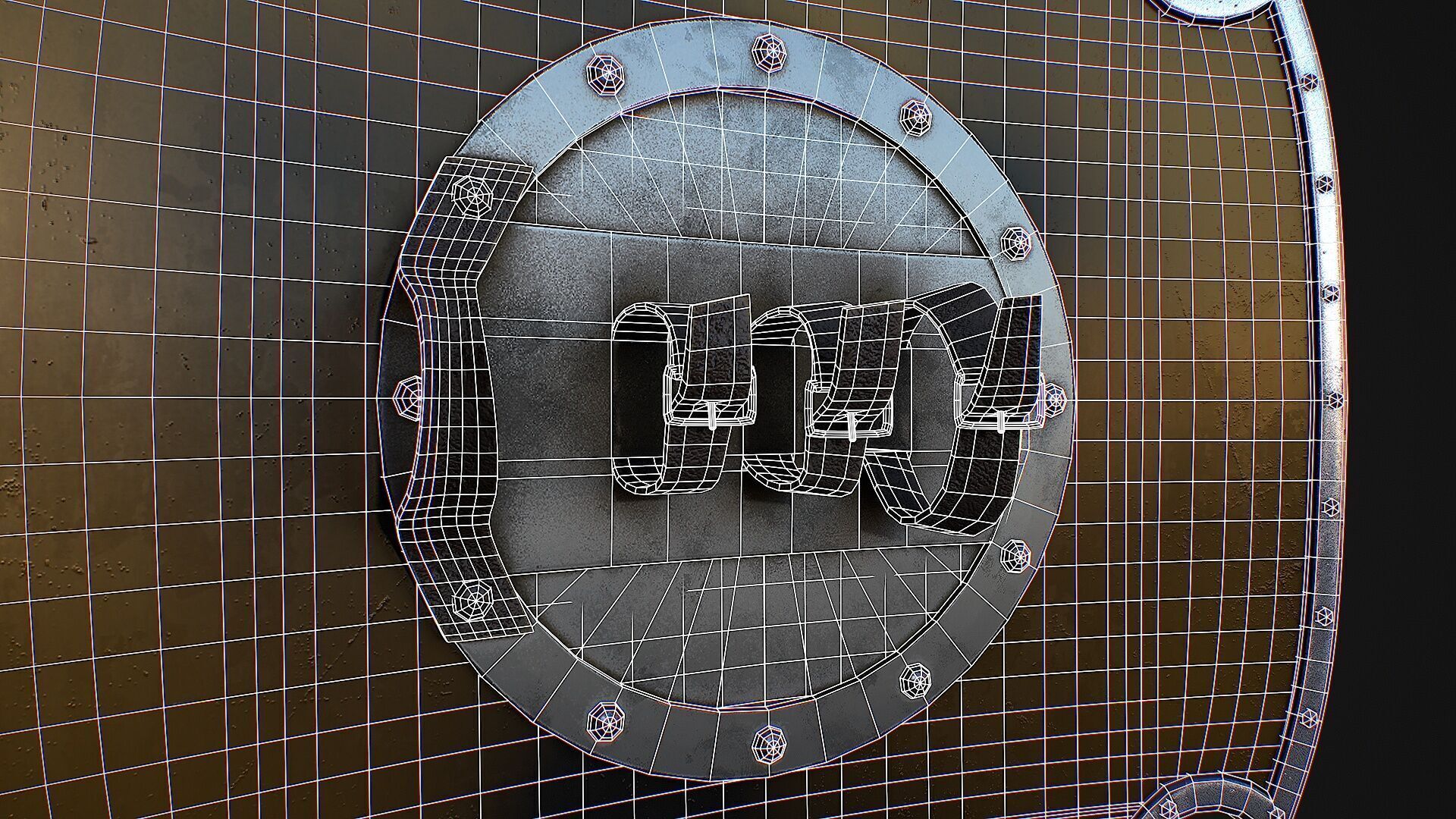 Fantasy Shield 4 Low-poly 3D model_12