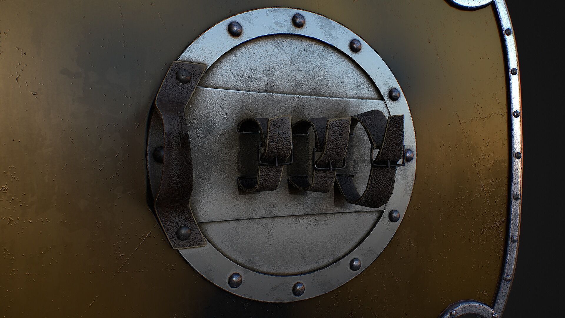 Fantasy Shield 4 Low-poly 3D model_11