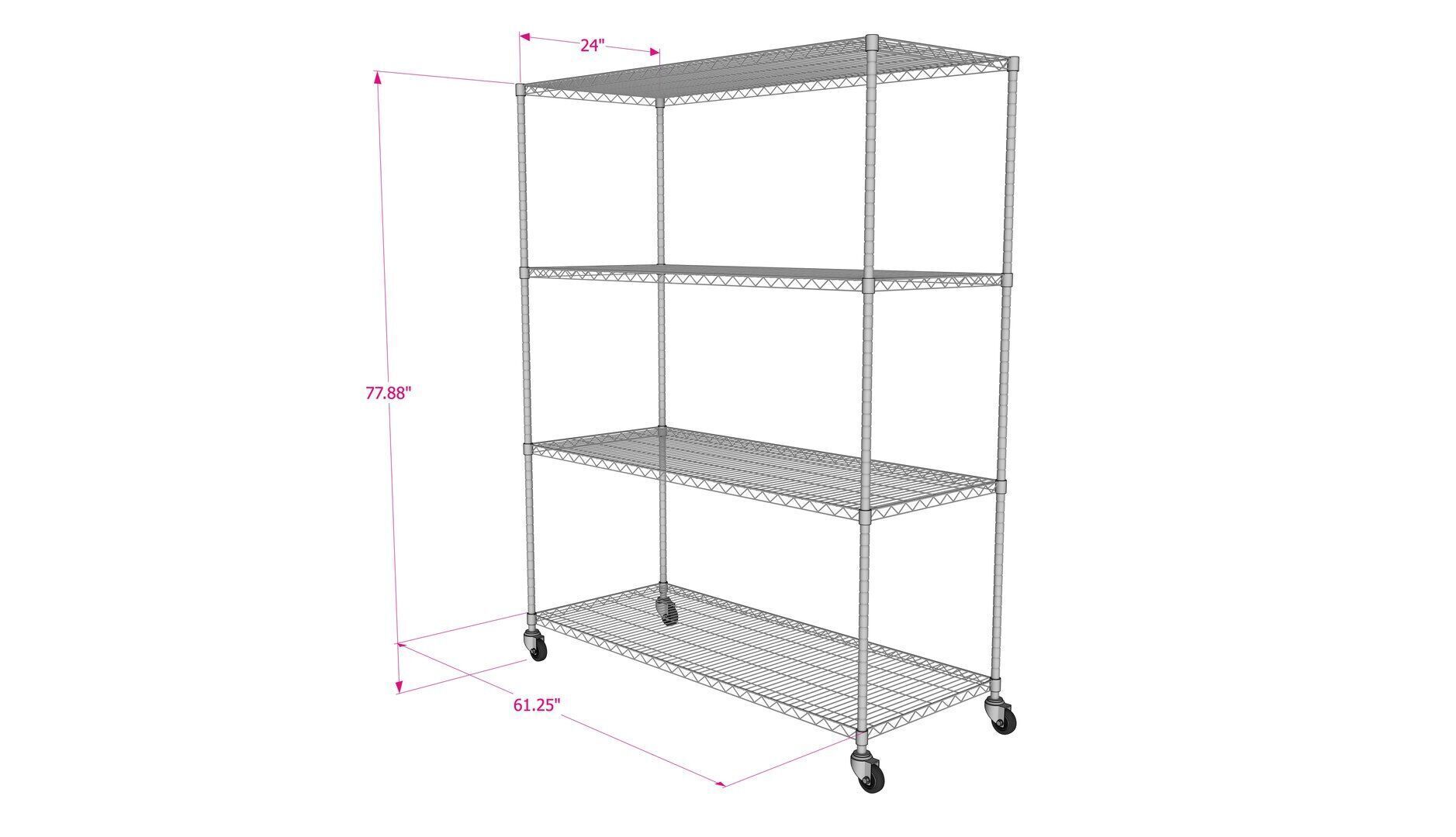 Steel Storage Rack 3D model_4
