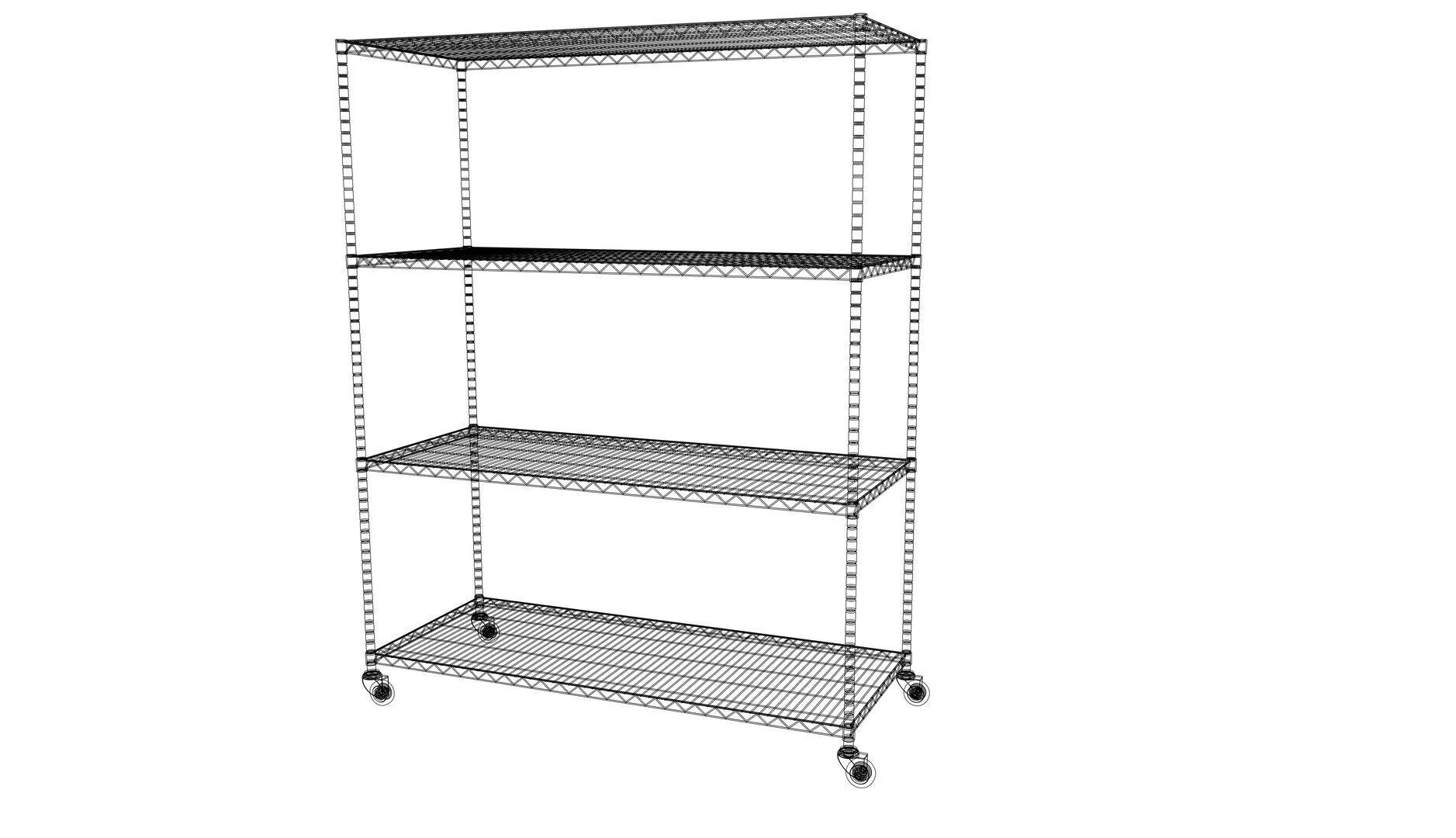 Steel Storage Rack 3D model_6