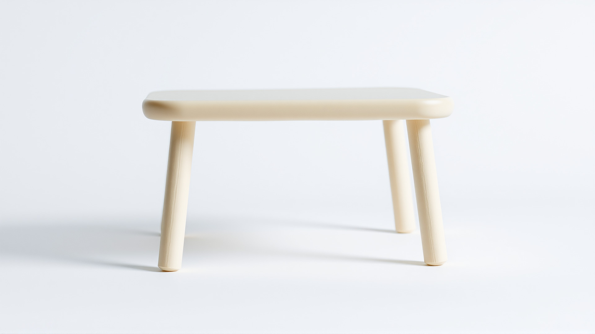 Clay Work Table with Rounded Edges for Cartoon Activities Low-poly 3D model_3