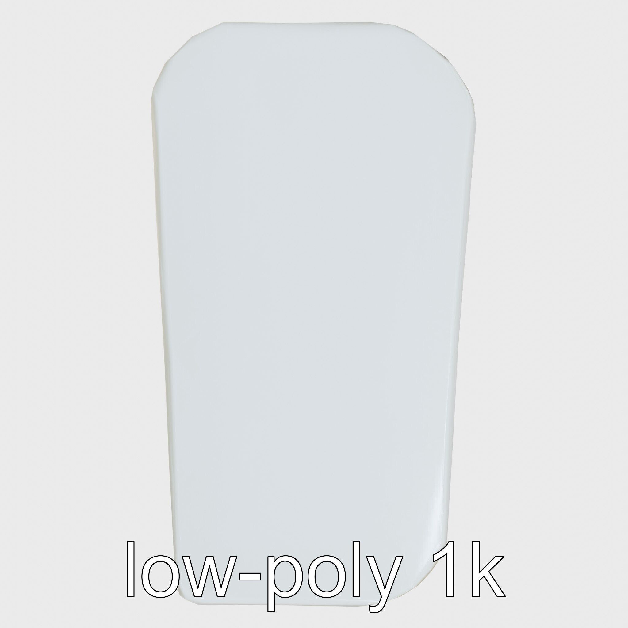 Clay Work Table with Rounded Edges for Cartoon Activities Low-poly 3D model_8