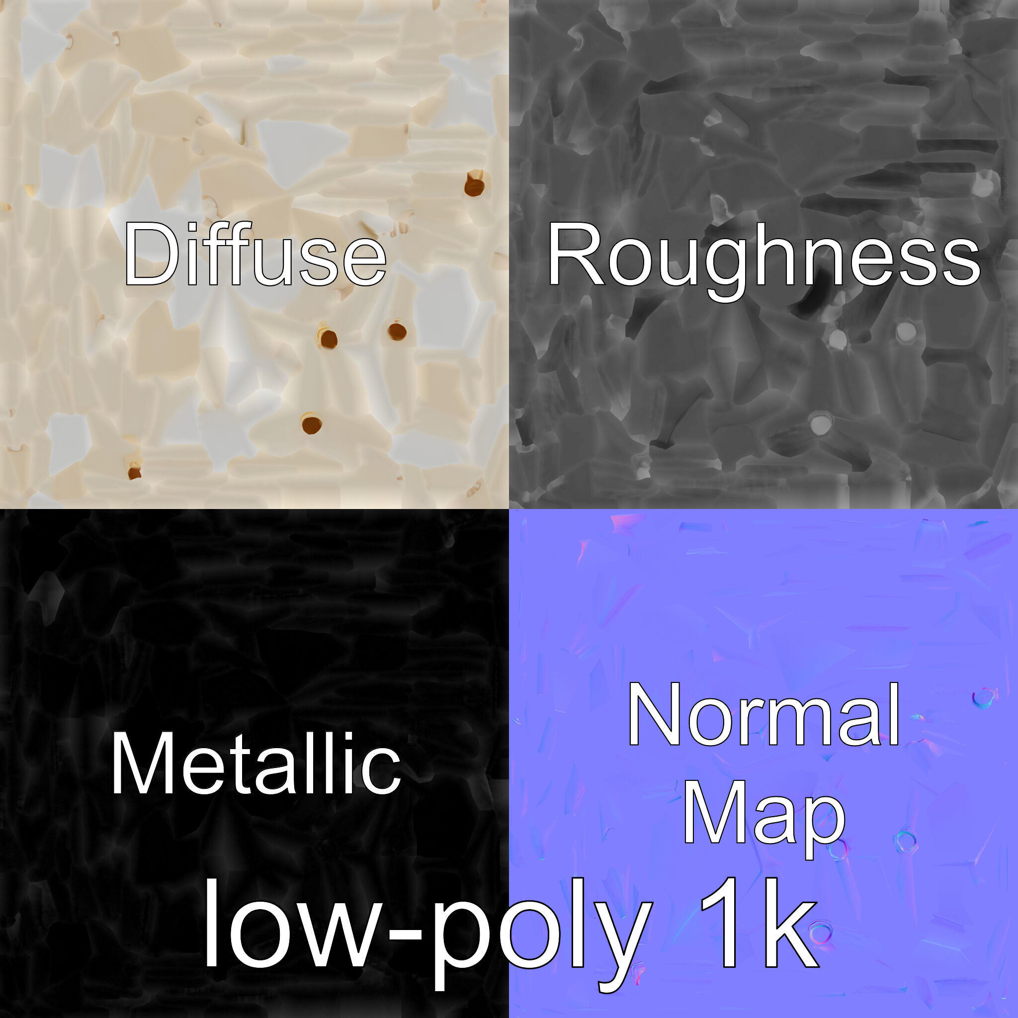 Clay Work Table with Rounded Edges for Cartoon Activities Low-poly 3D model_29