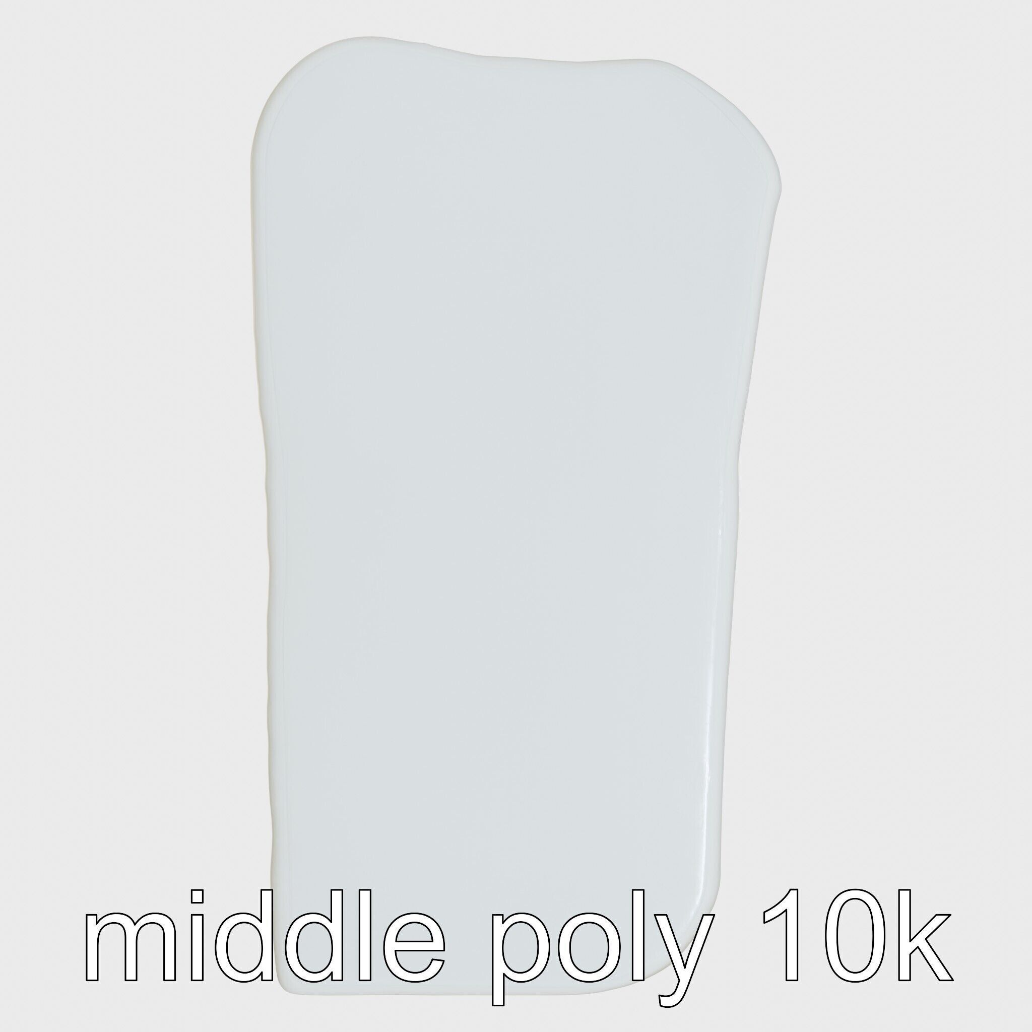 Clay Work Table with Rounded Edges for Cartoon Activities Low-poly 3D model_12