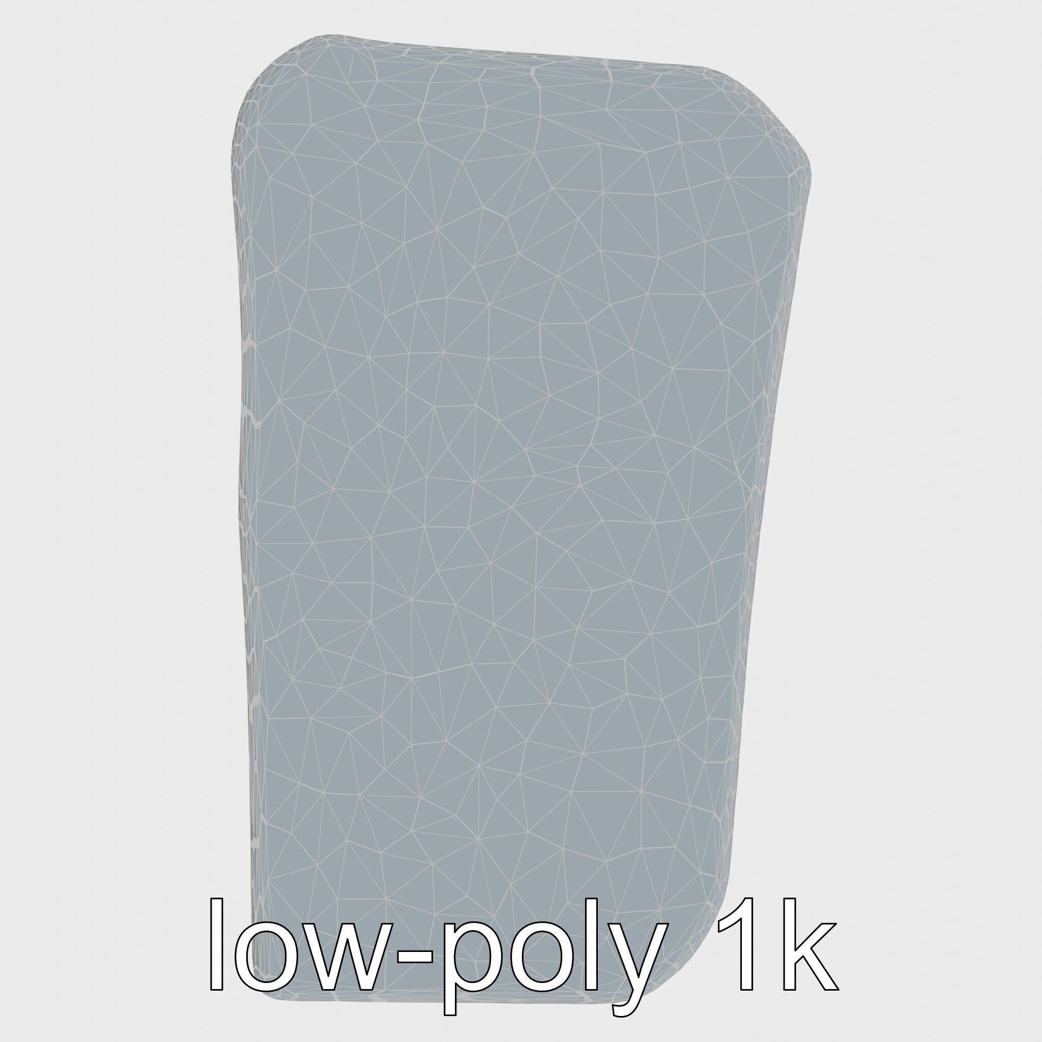 Clay Work Table with Rounded Edges for Cartoon Activities Low-poly 3D model_7