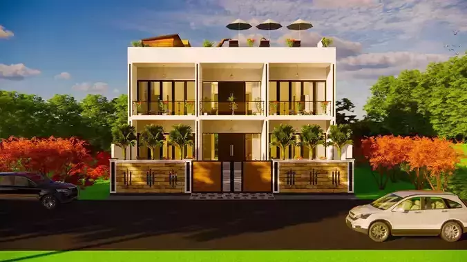 modern house with swimmingpool