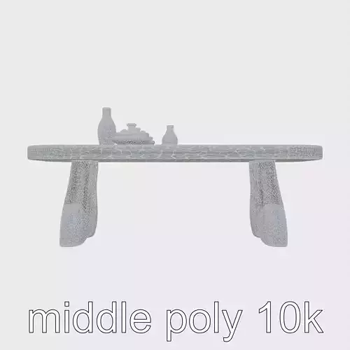 Sculpted Wood Family Dining Table