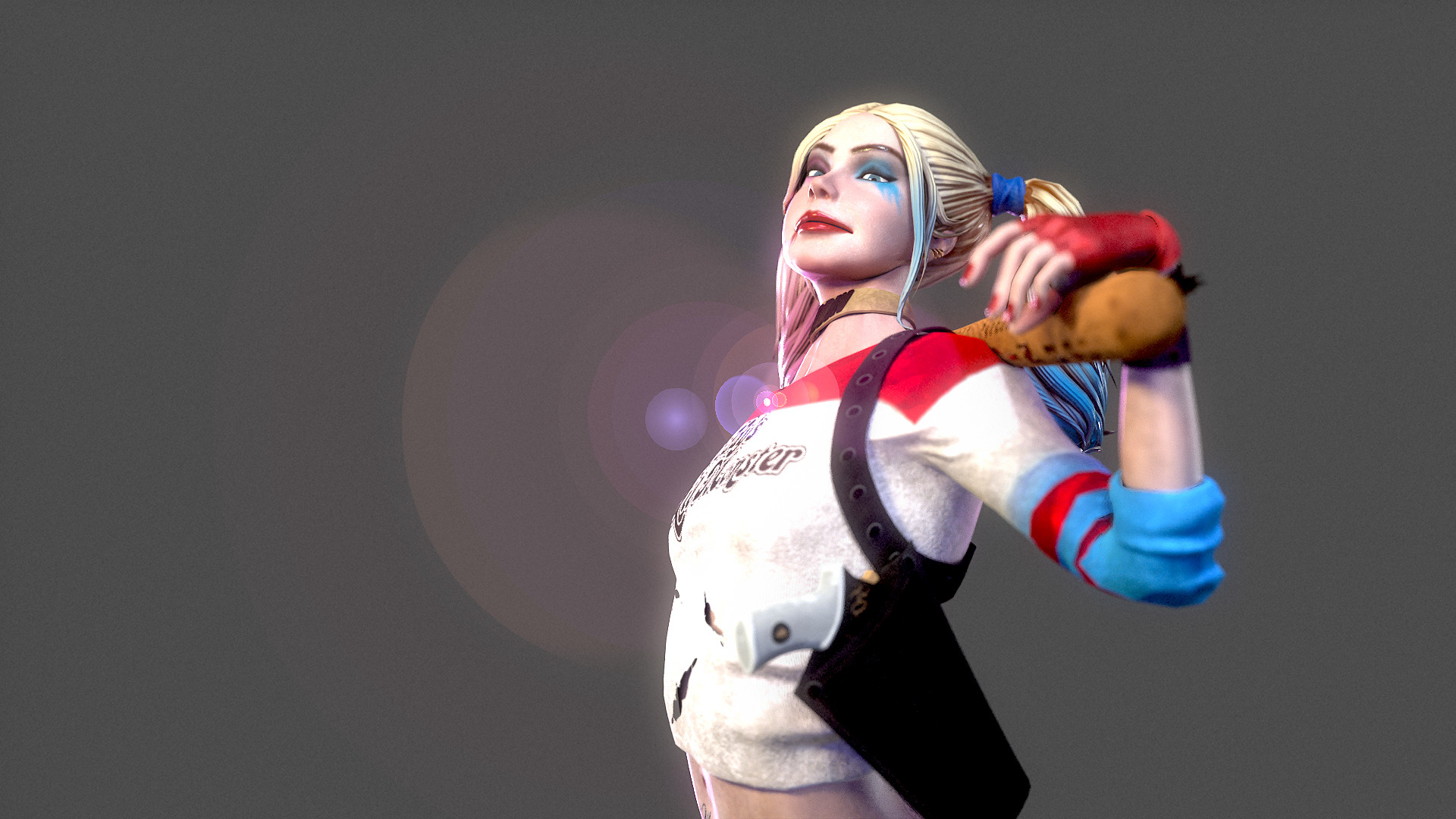 Harley Quinn Rig Low-poly 3D model_1