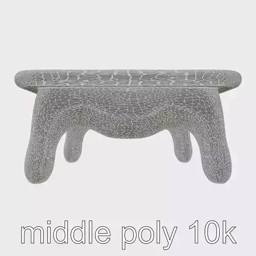 Colorful Plasticine Table with Wide Legs
