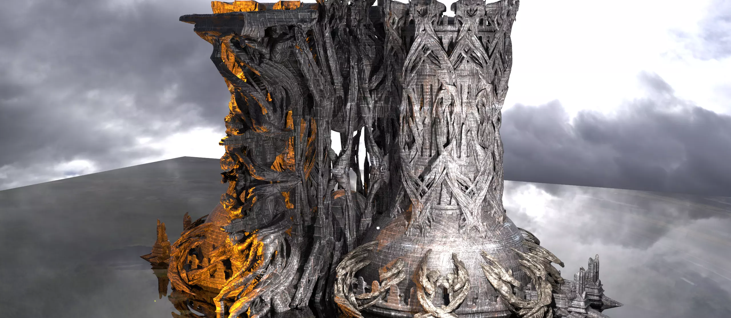 Avalon Great Hive Structure cathedral 3D model_0