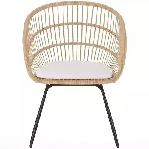 Outdoor Patio Dining Chairs Arm Chairs Brown