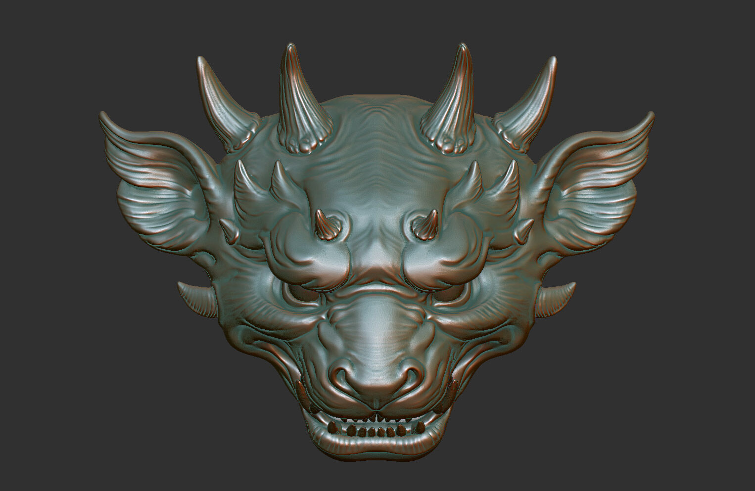 Dragon Mask - 3D Sculpting 3D print model_7