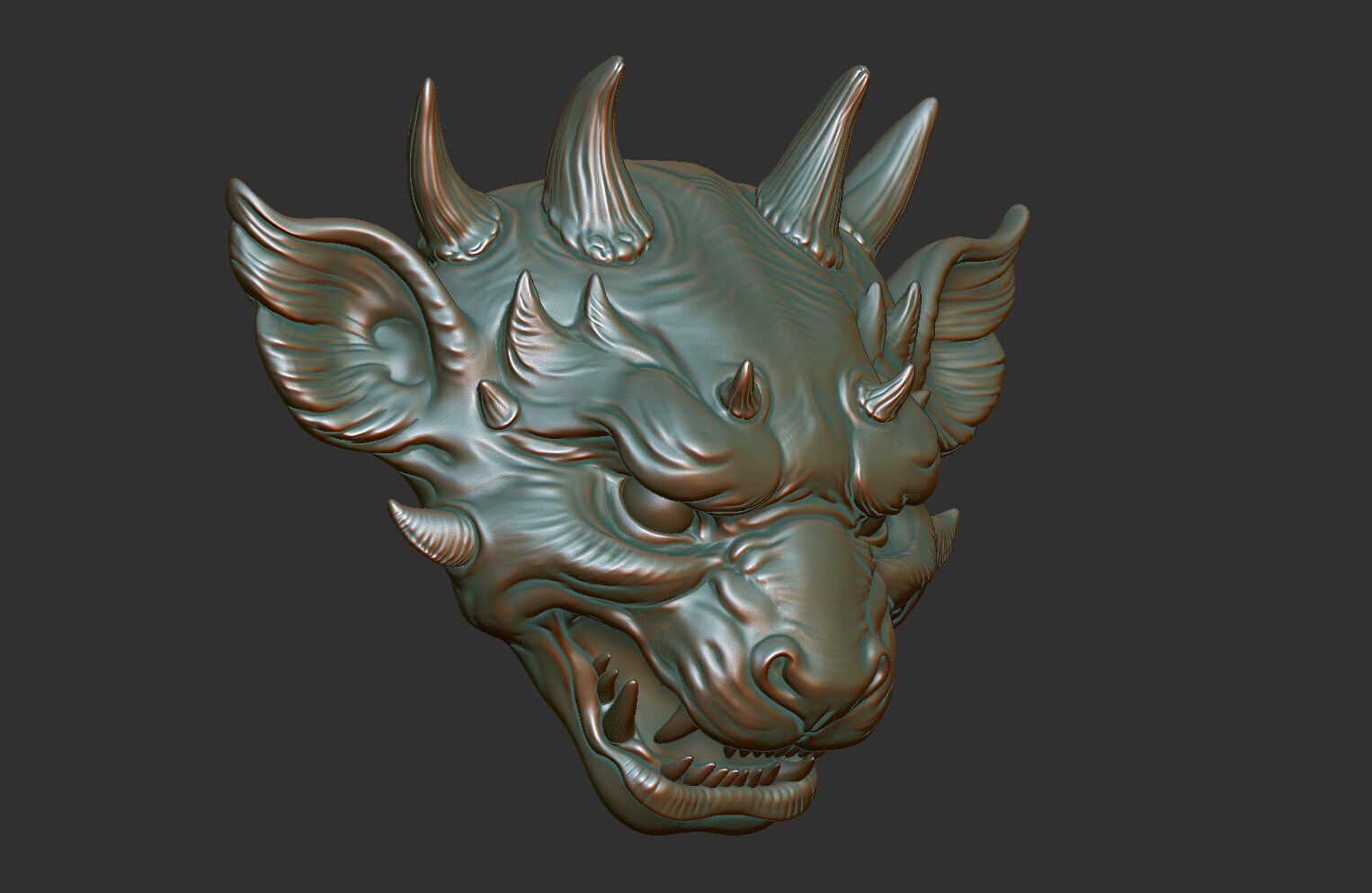 Dragon Mask - 3D Sculpting 3D print model_8
