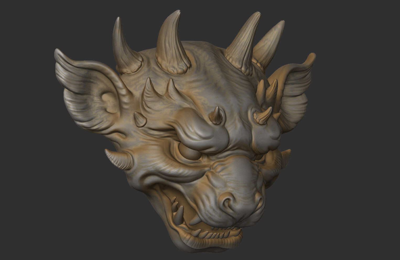 Dragon Mask - 3D Sculpting 3D print model_4