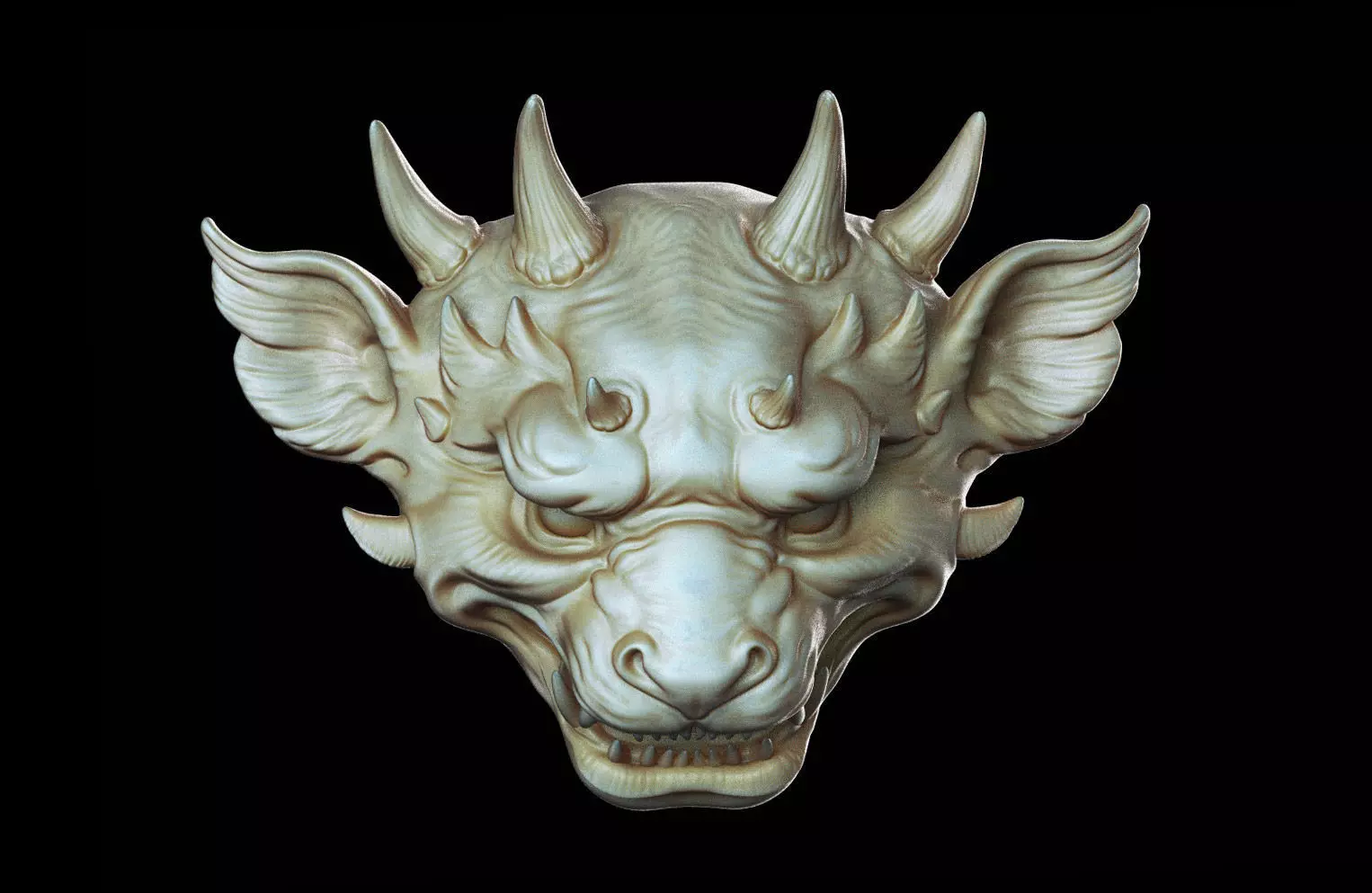 Dragon Mask - 3D Sculpting 3D print model_0