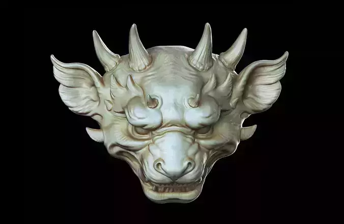 Dragon Mask - 3D Sculpting 3D print model Dragon Mask - 3D Sculpting 3D print model