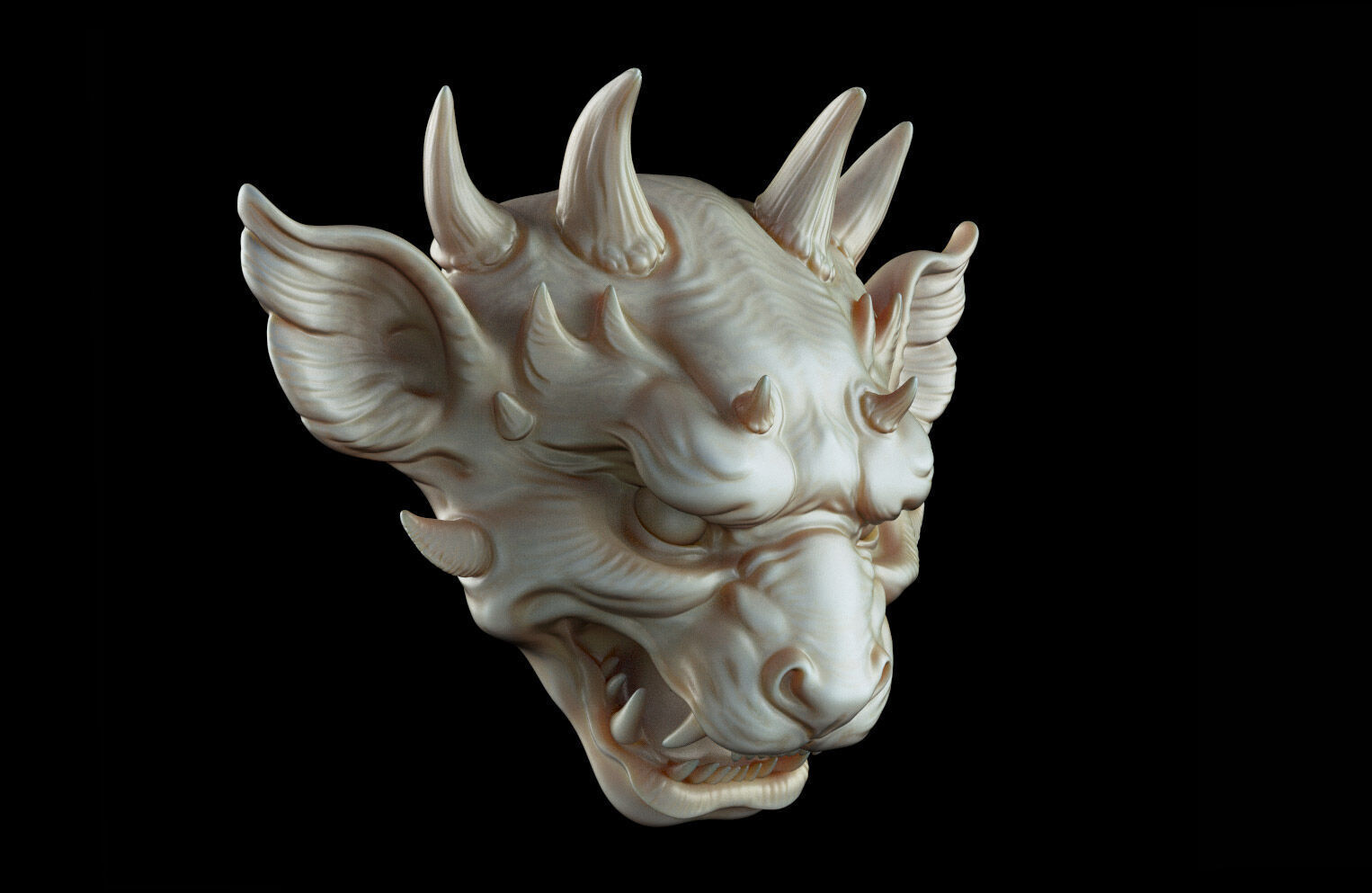 Dragon Mask - 3D Sculpting 3D print model_2