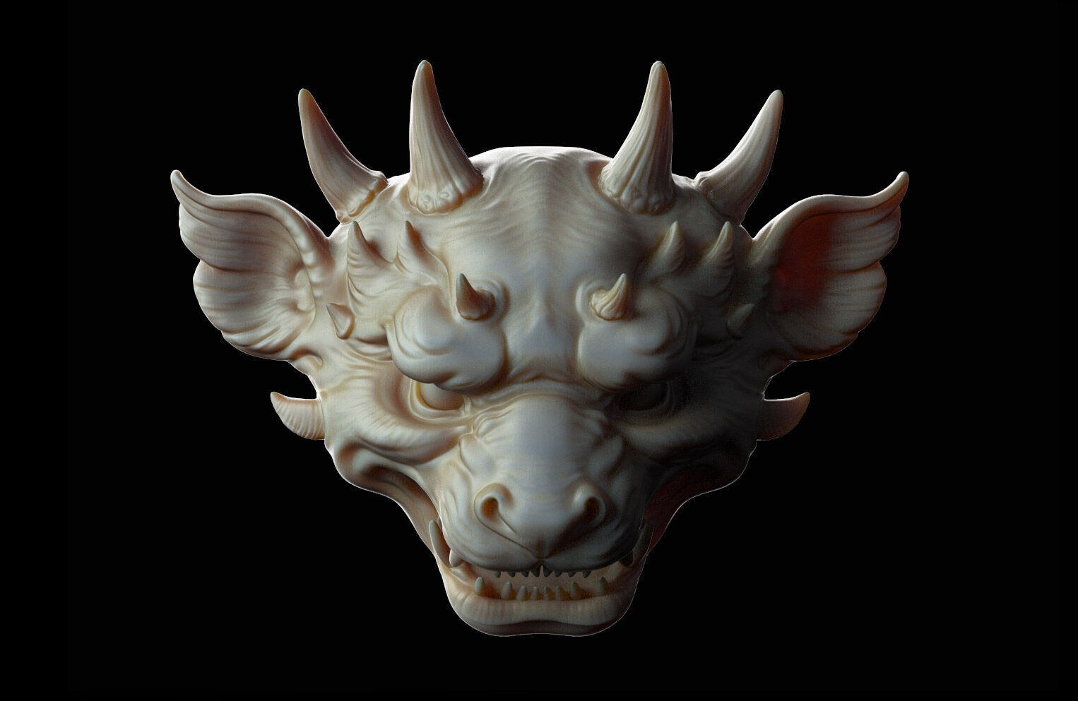 Dragon Mask - 3D Sculpting 3D print model_1