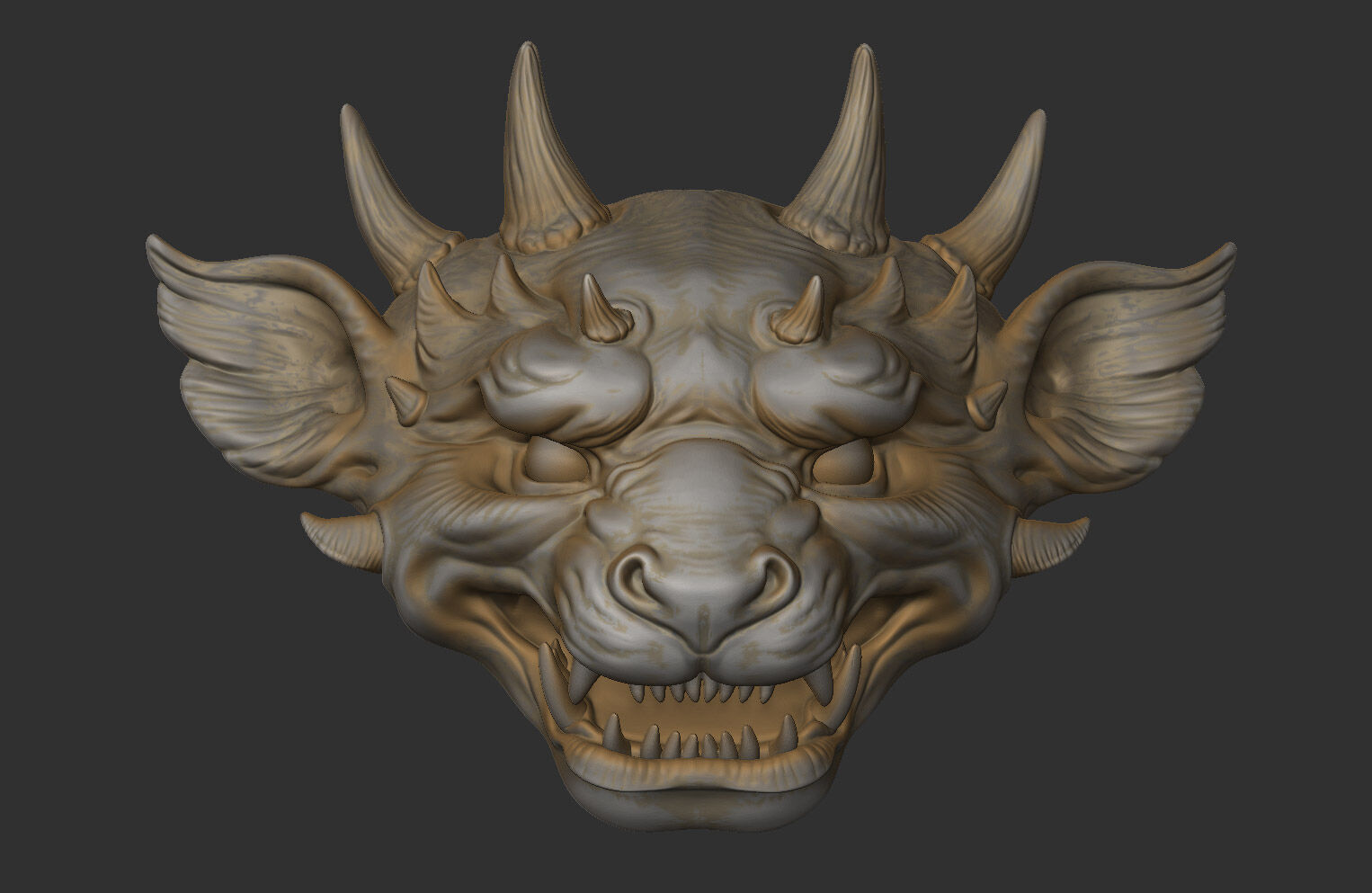 Dragon Mask - 3D Sculpting 3D print model_6