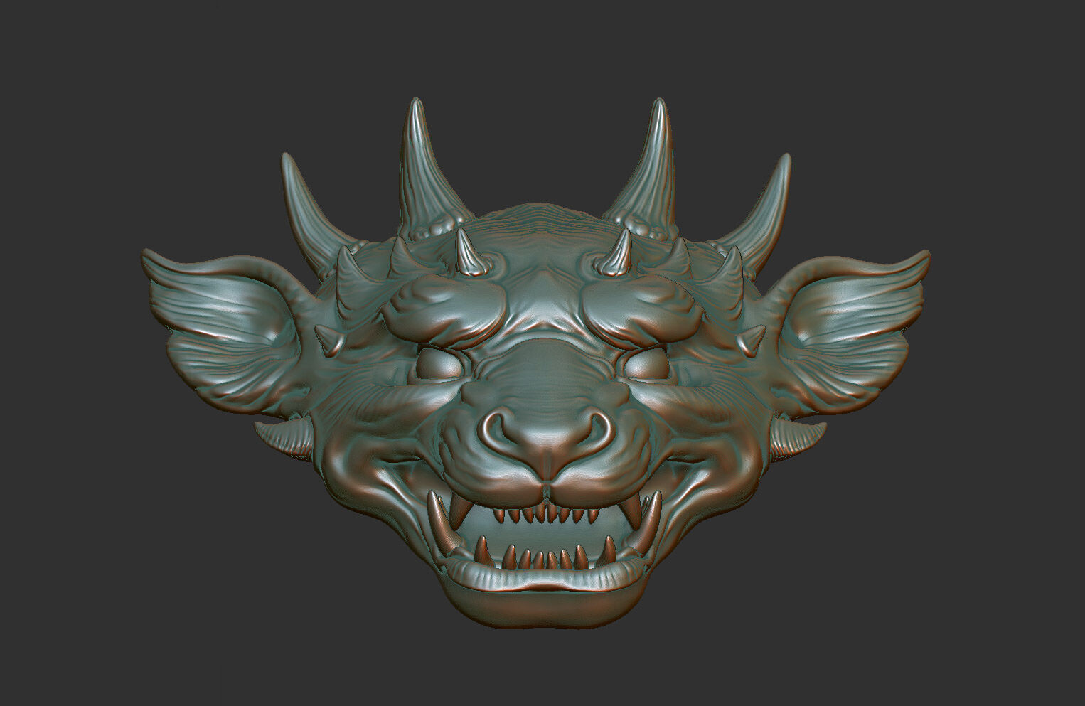 Dragon Mask - 3D Sculpting 3D print model_9