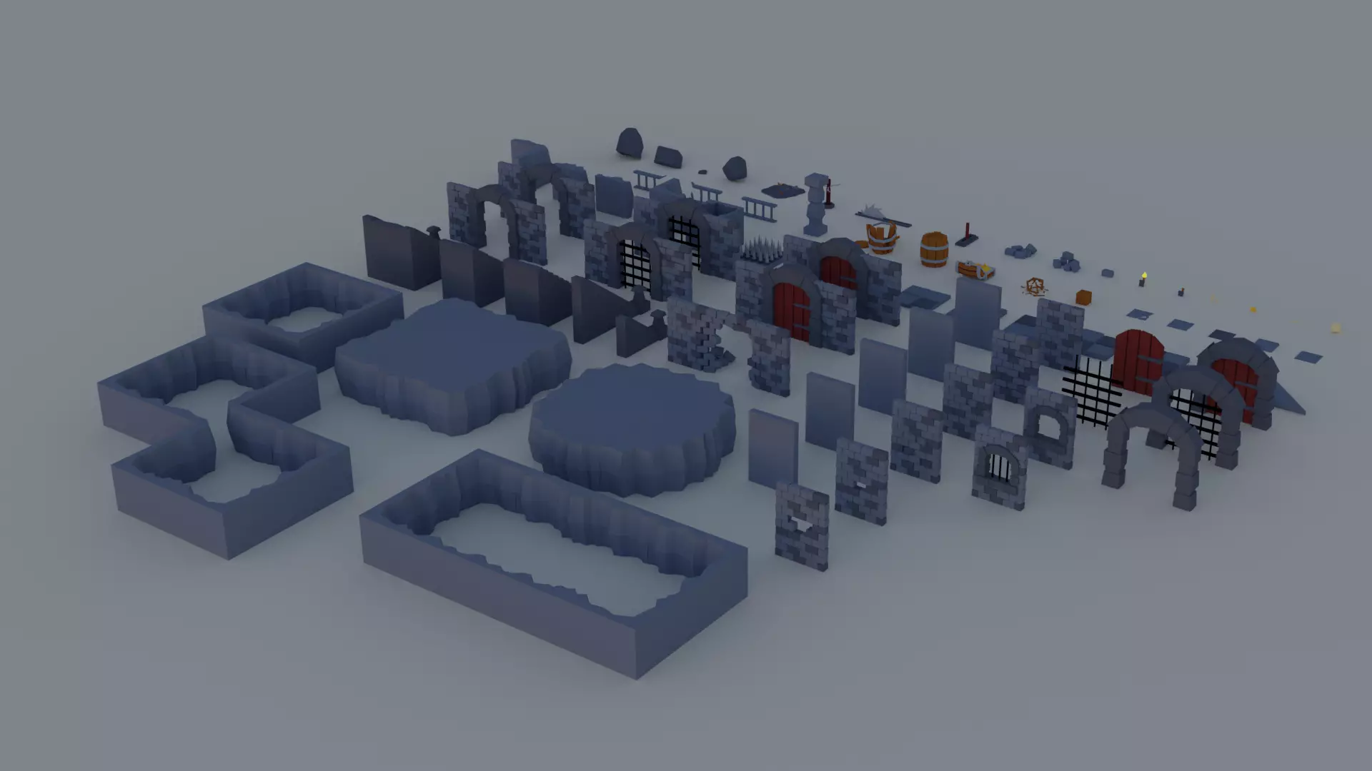 dengeon assets  Free 3D model_0