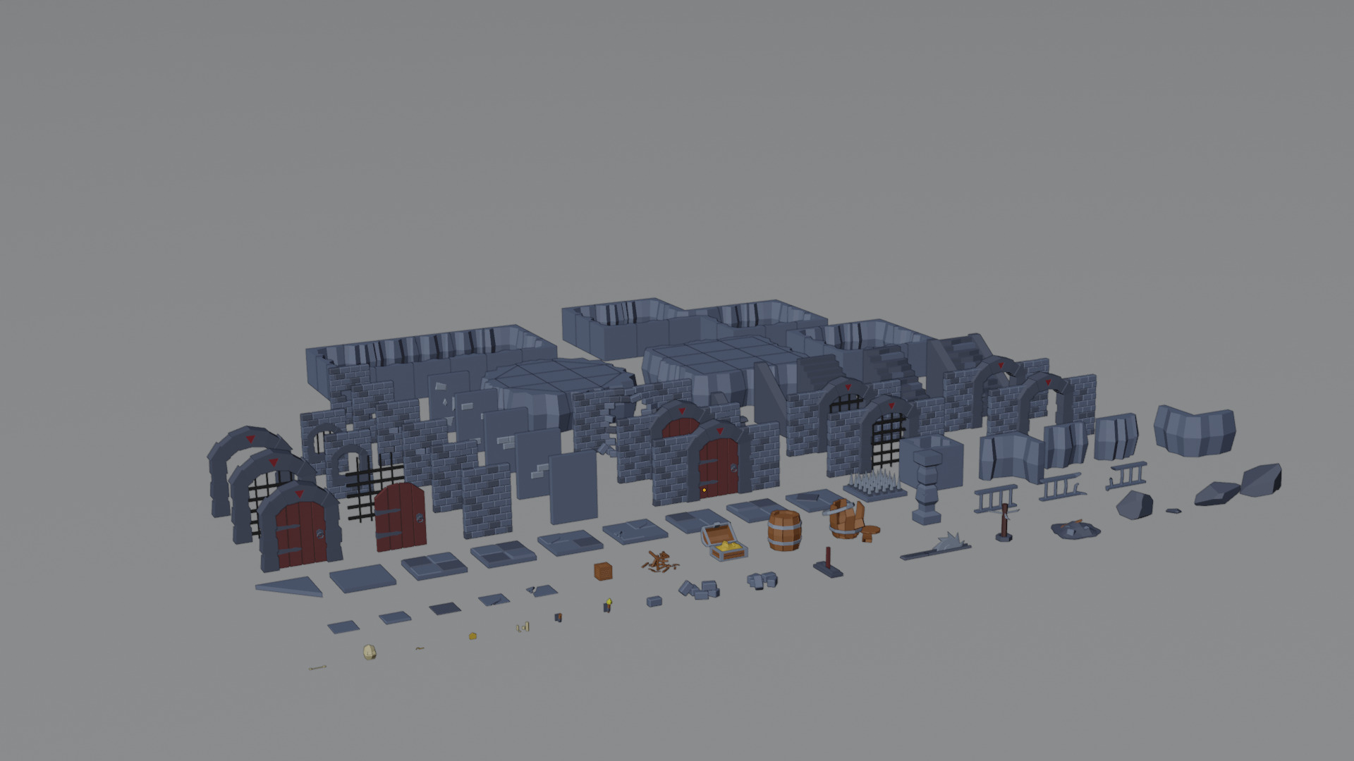 dengeon assets  Free 3D model_1