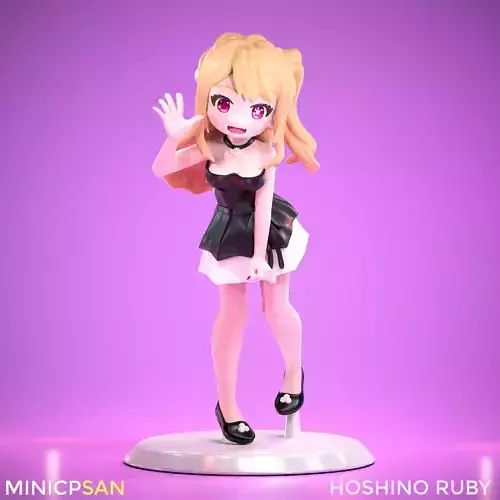 Hoshino Ruby - Stylish Black and White Dress Outfit - Oshi no Ko