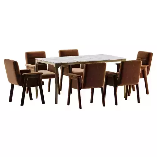 modern Chair and canto table 3D model