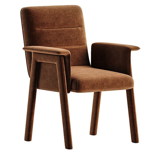 modern Chair and canto table 3D model 2