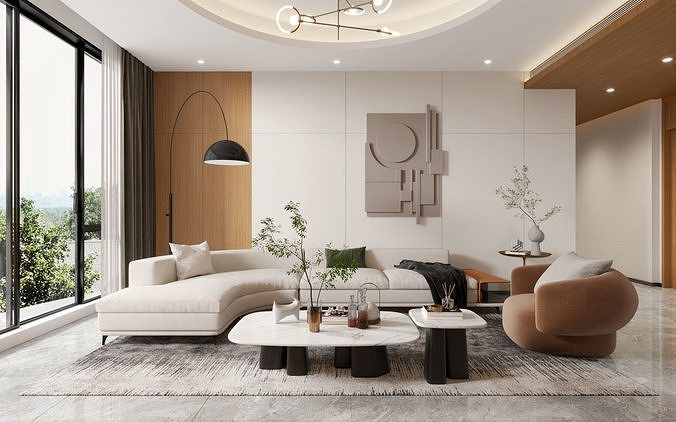 Modern living room 3D model