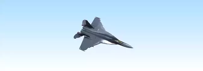 Stealth Fighter Jet Breaking the Sound Barrier 3D model