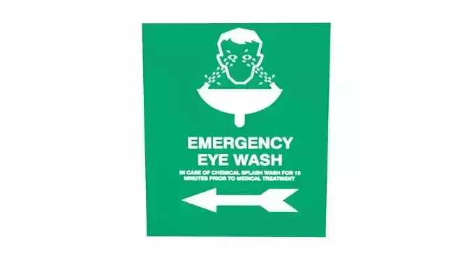 Eye Wash Sign Board Low-poly 3D model